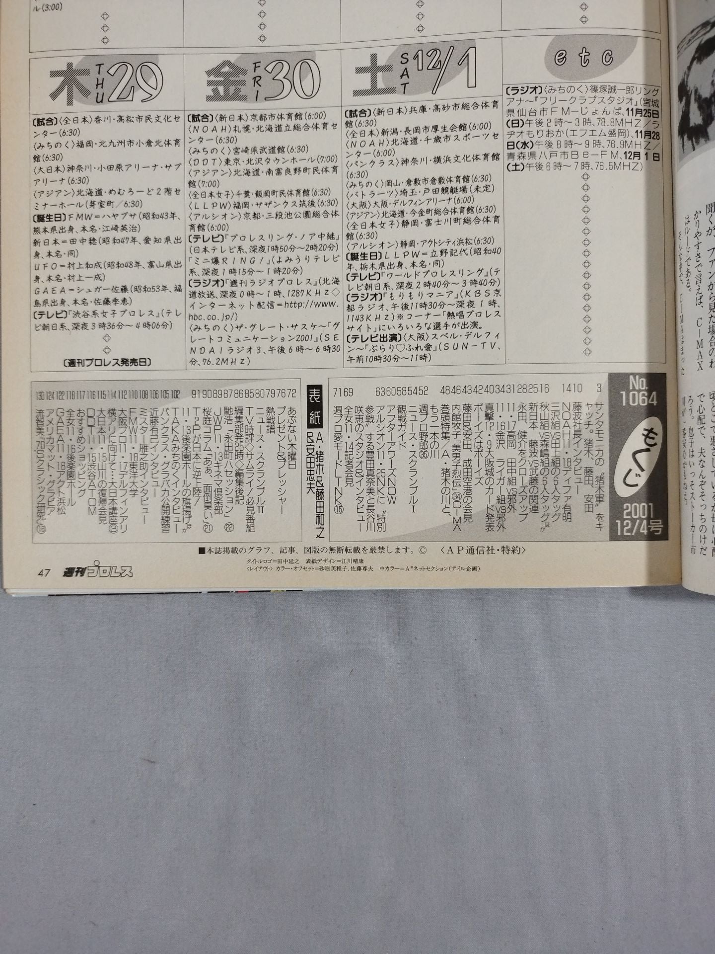 週刊プロレス1064