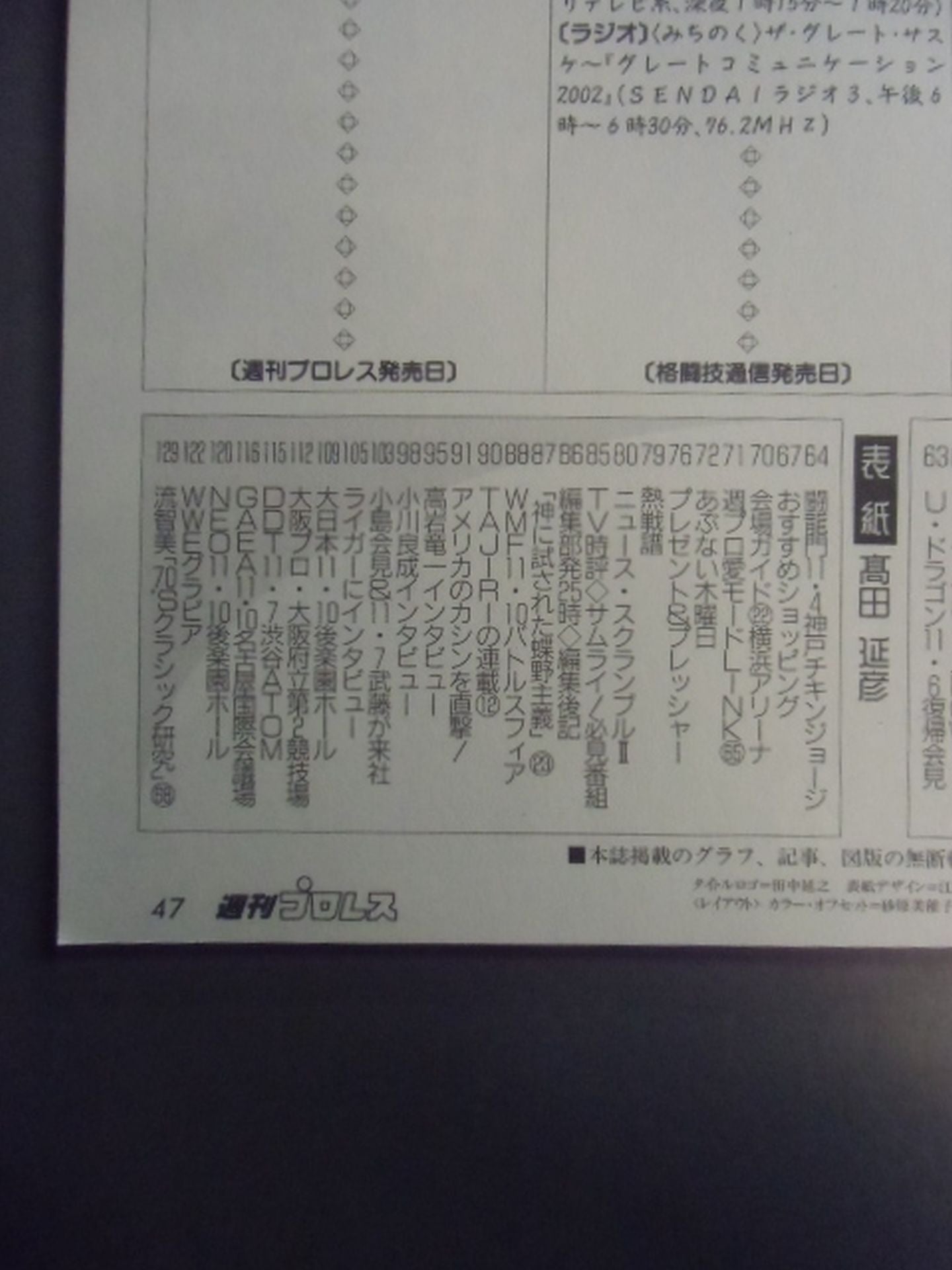 週刊プロレス1120