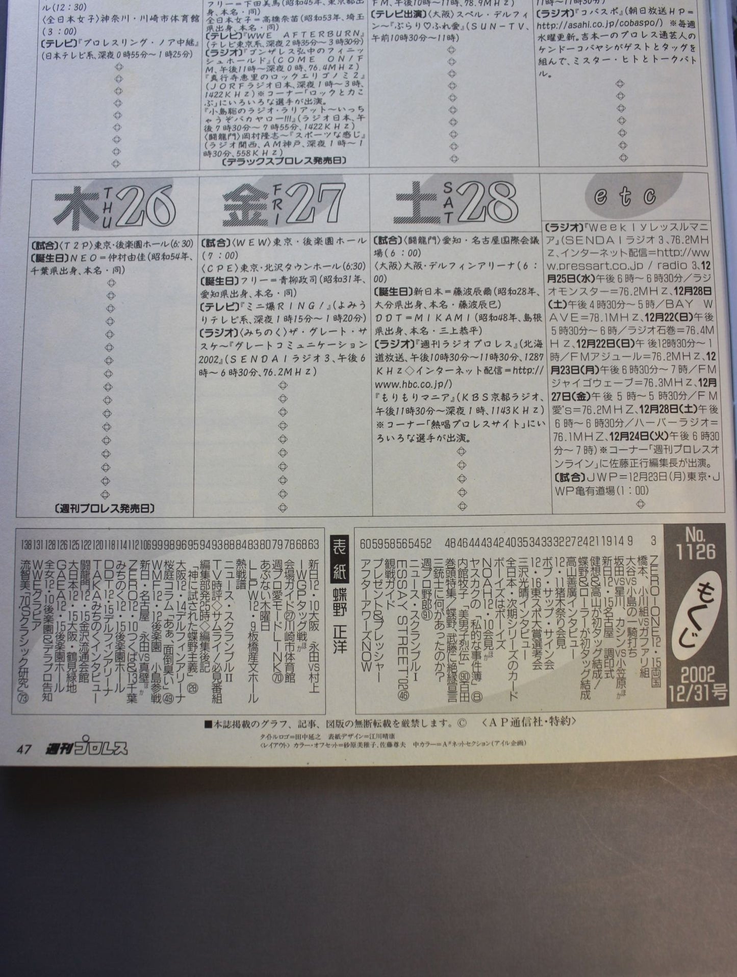 Weekly Pro Wrestling 1126