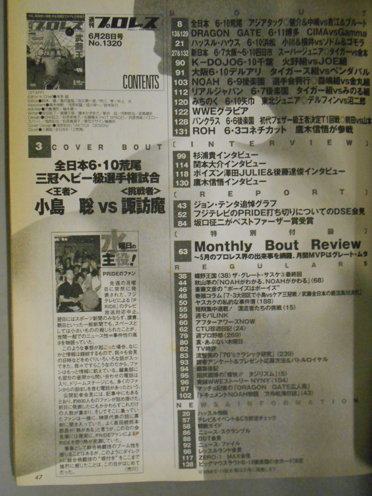 週刊プロレス1320