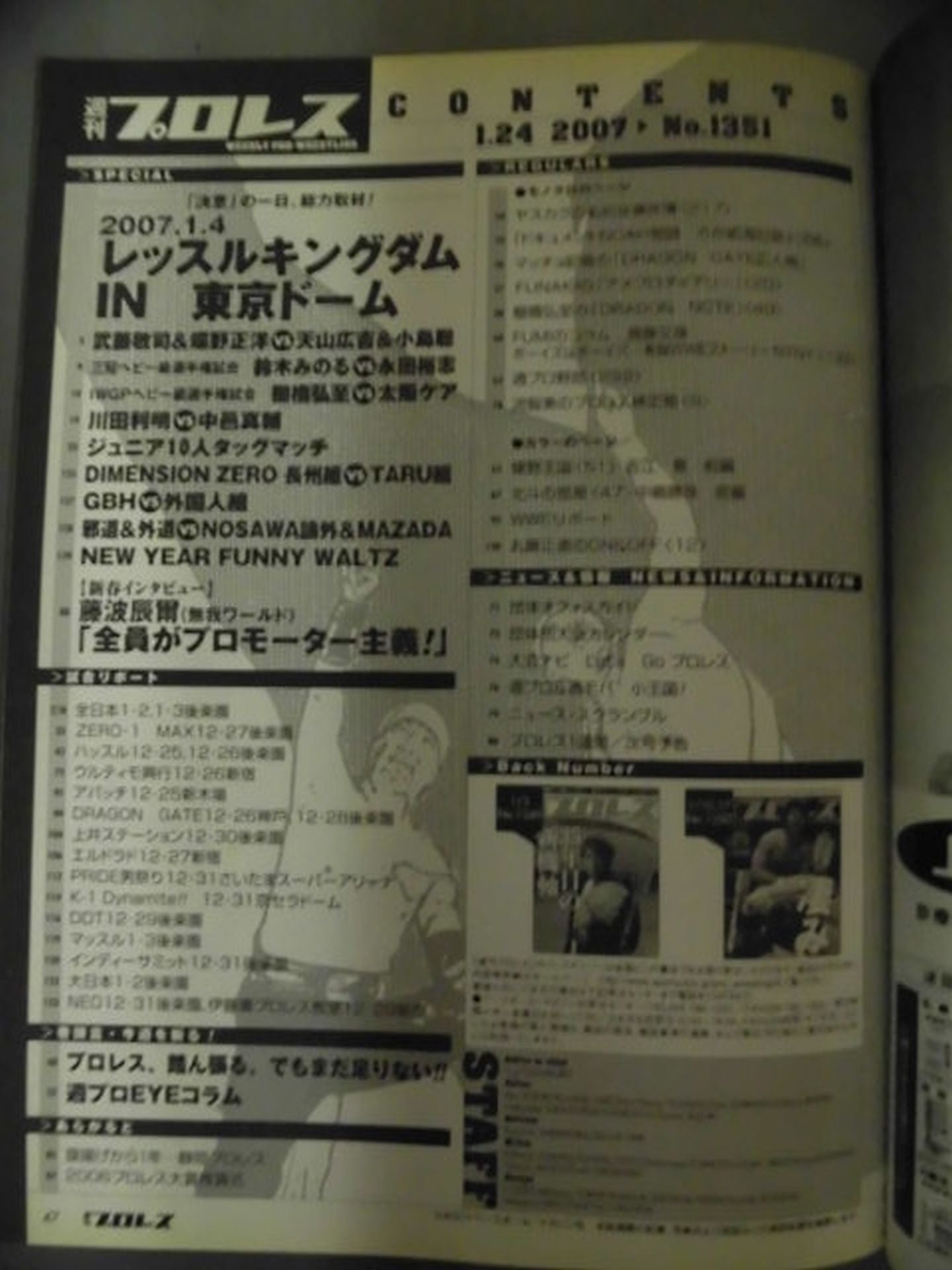 週刊プロレス1351