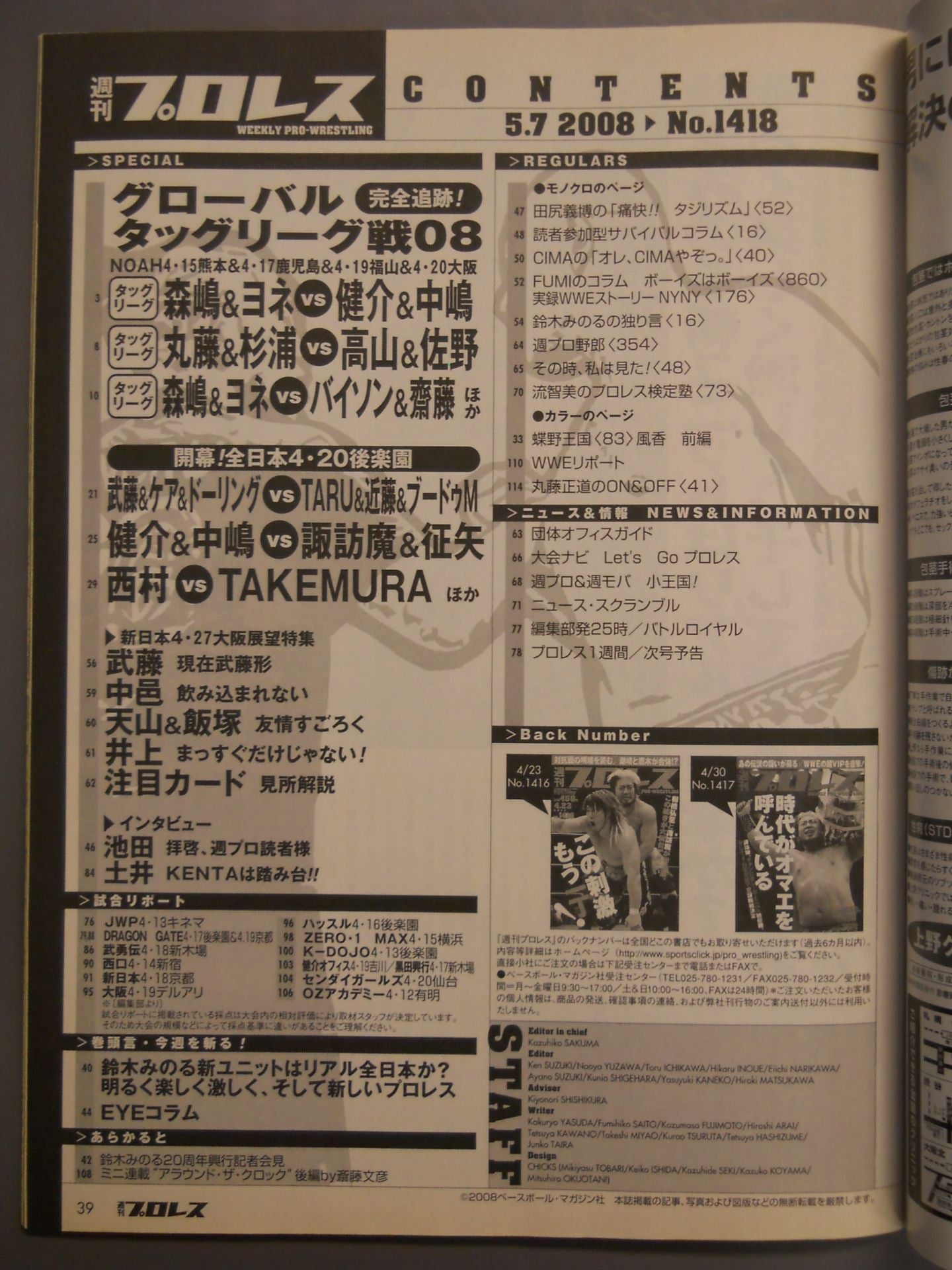 Weekly Pro Wrestling 1418