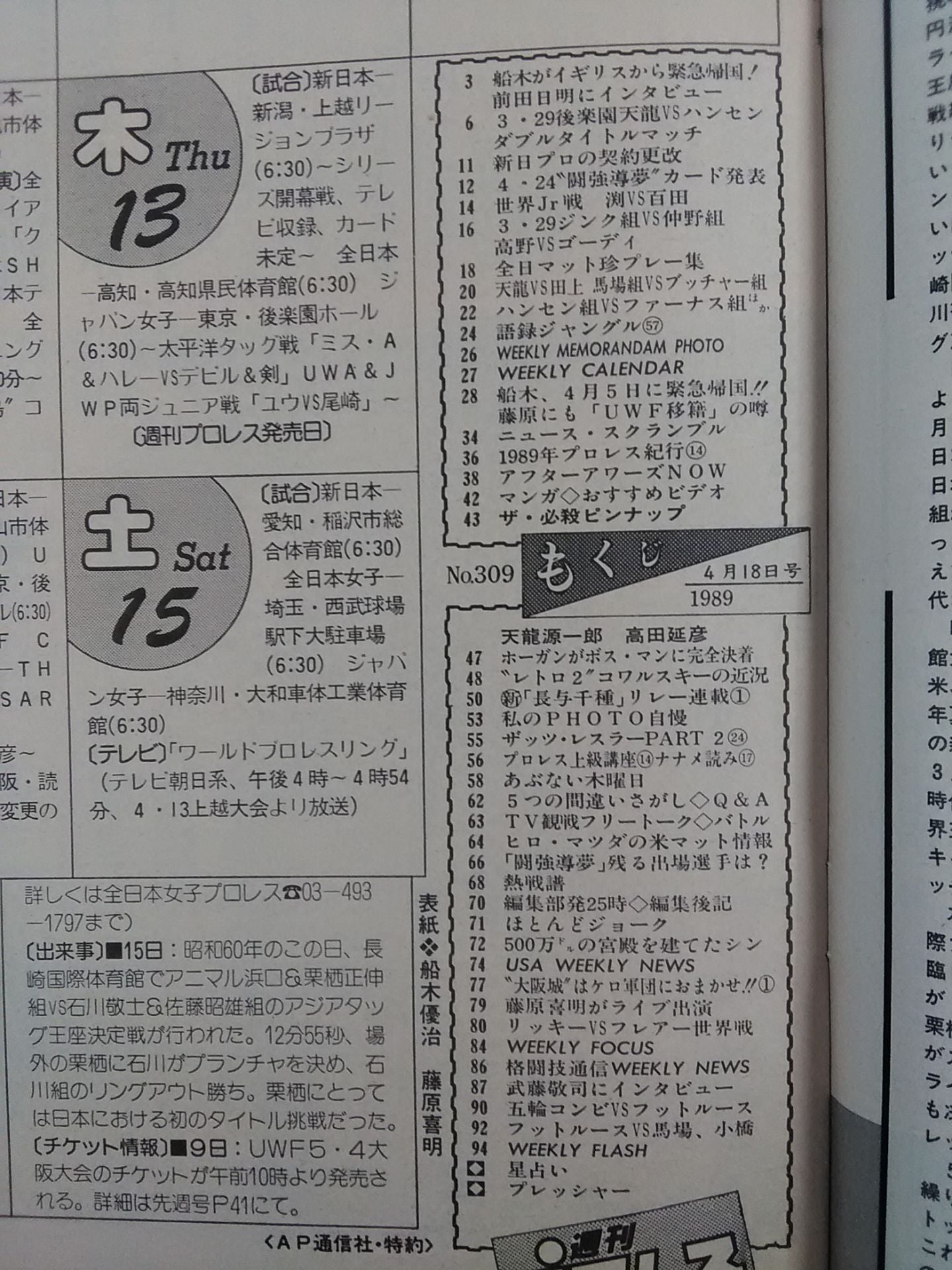 Weekly Pro Wrestling 309