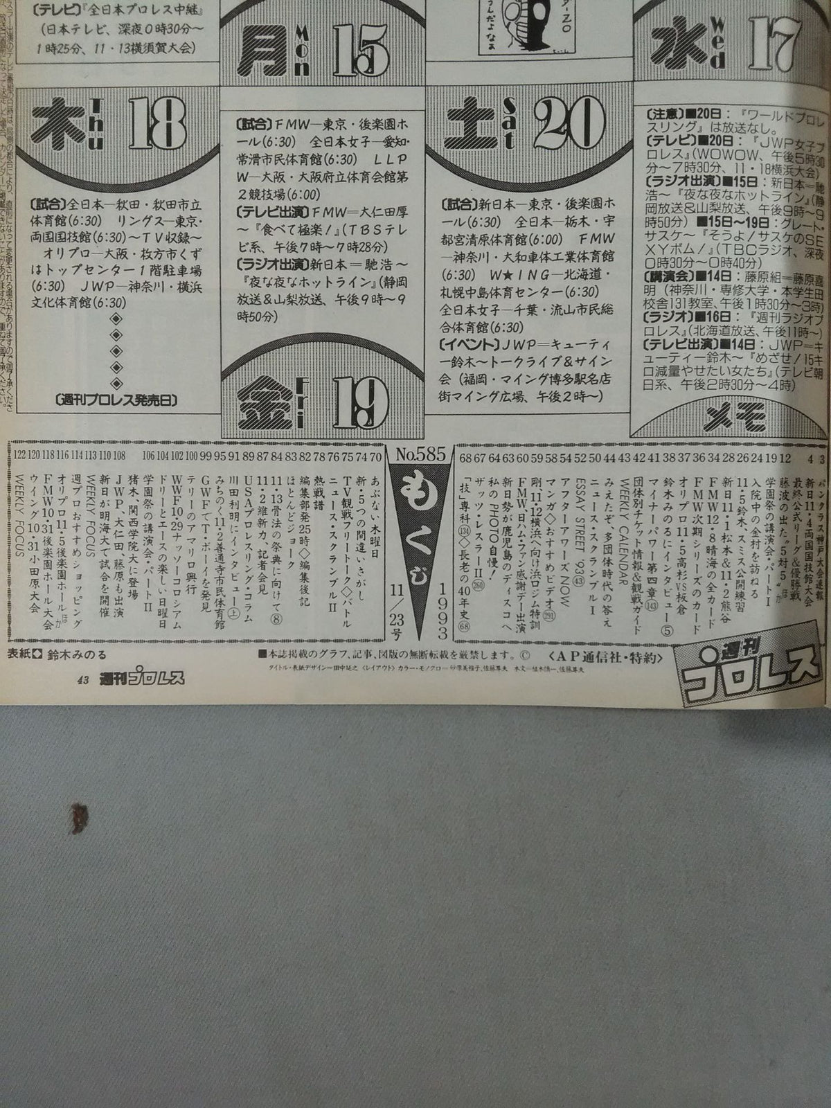 Weekly Pro Wrestling 585