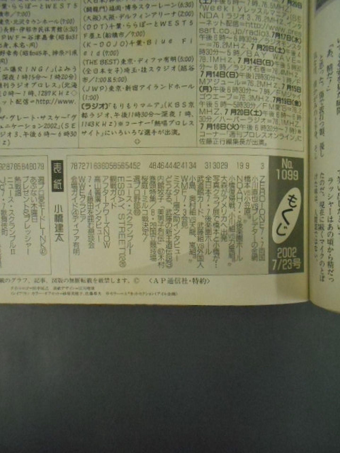 週刊プロレス1099