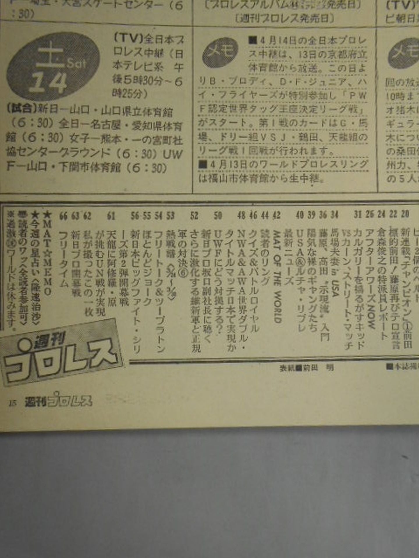 週刊プロレス37