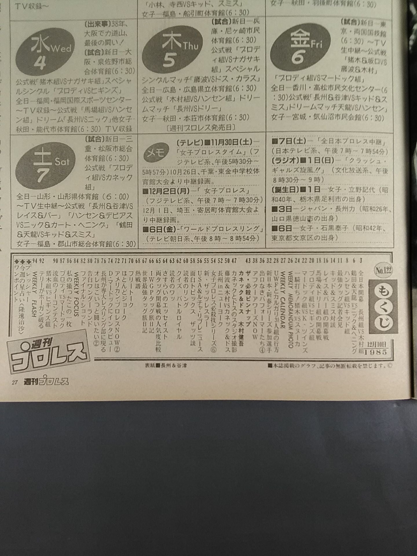 Weekly Pro Wrestling 122