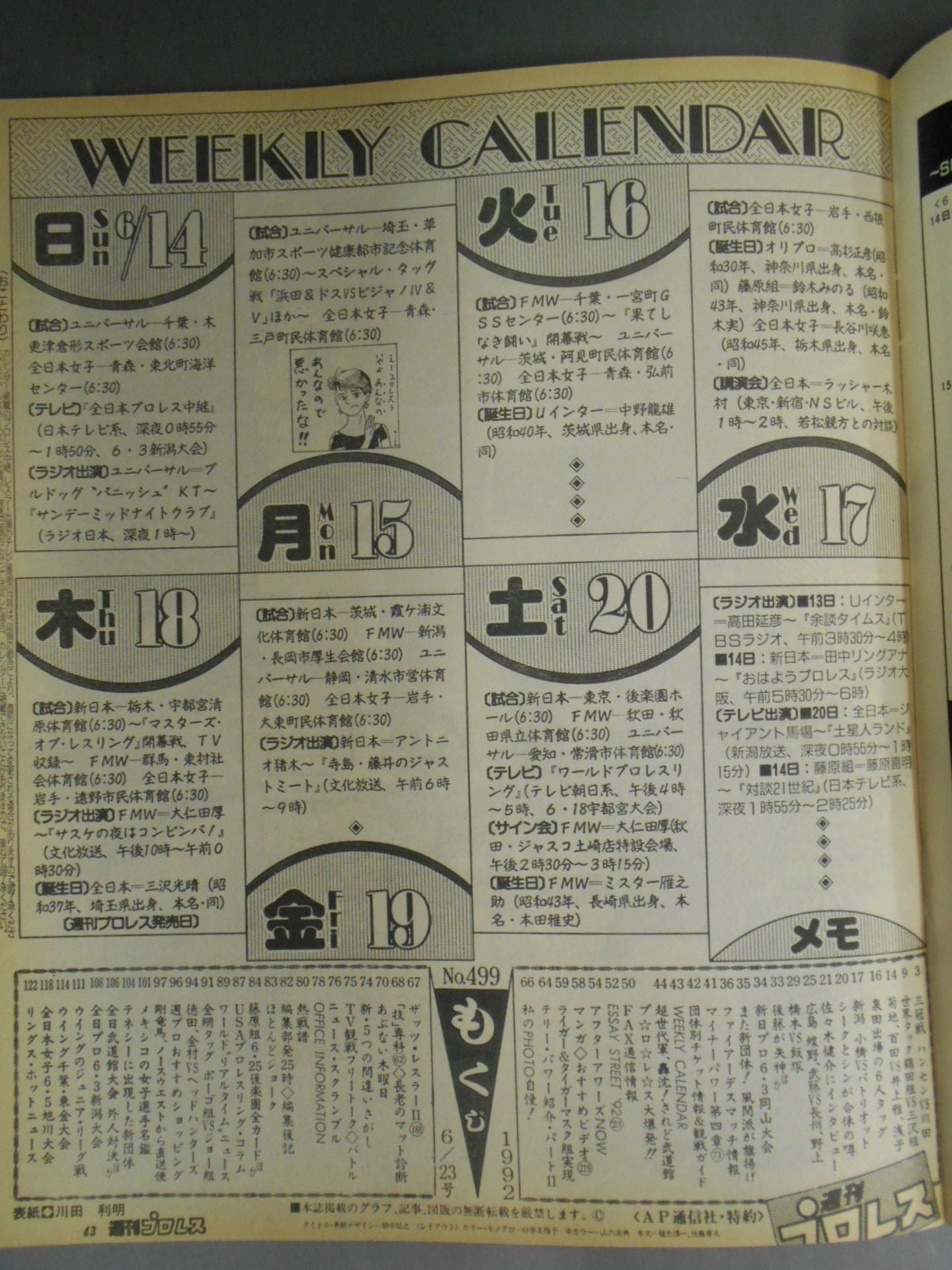 Weekly Pro Wrestling 499