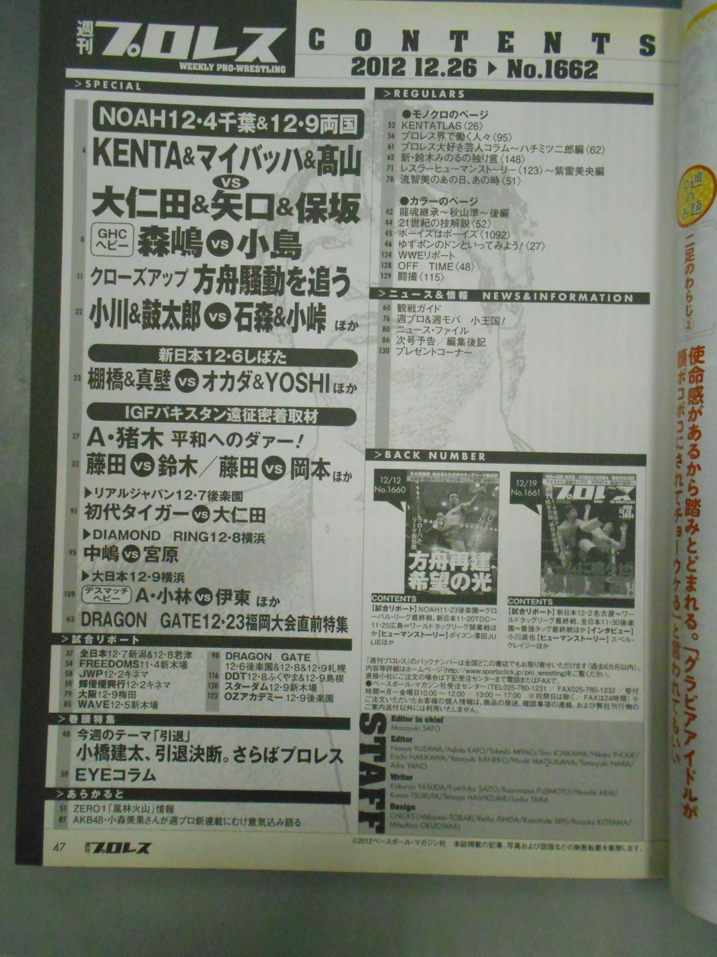 Weekly Pro Wrestling 1662