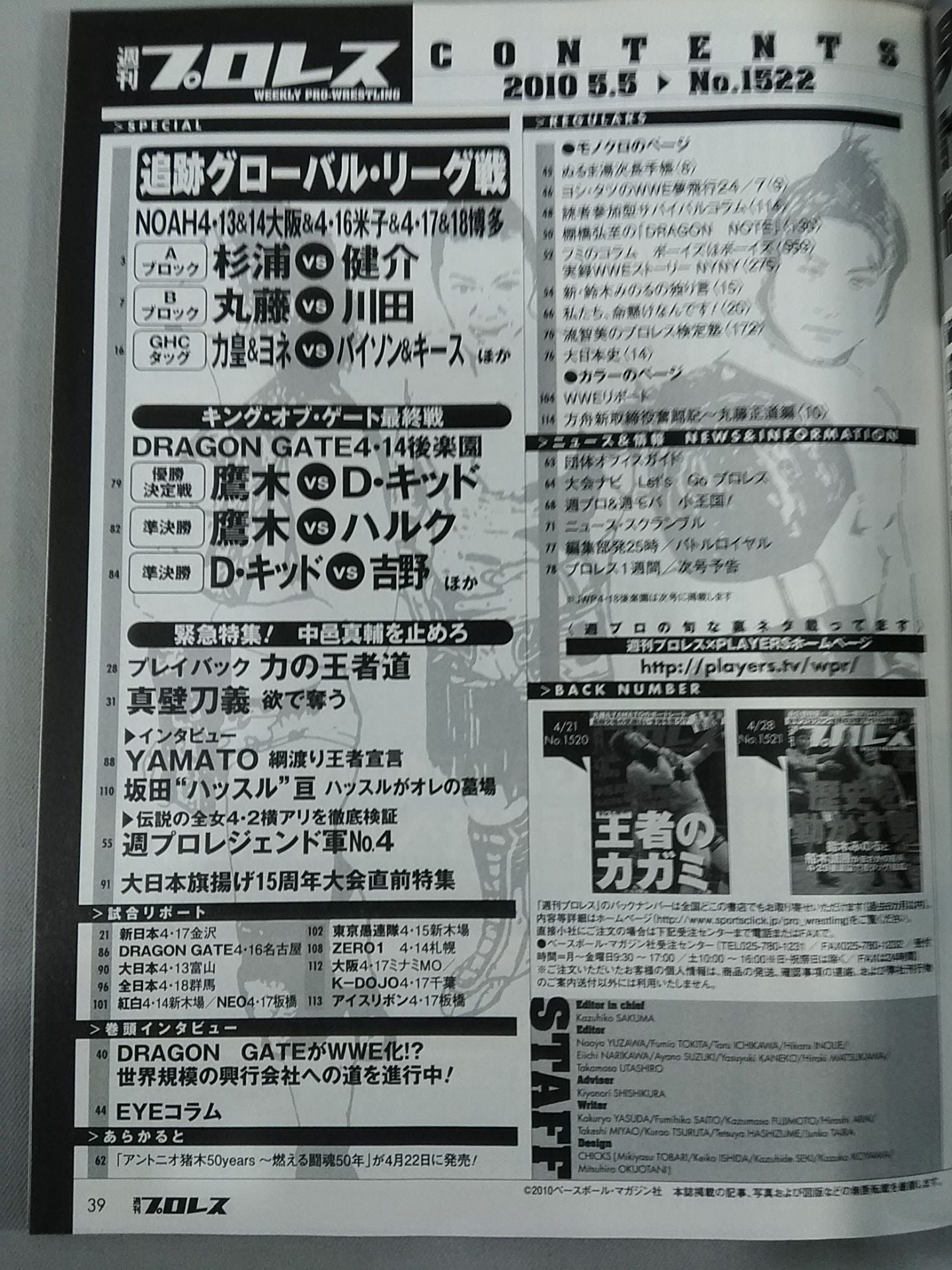 Weekly Pro Wrestling 1522