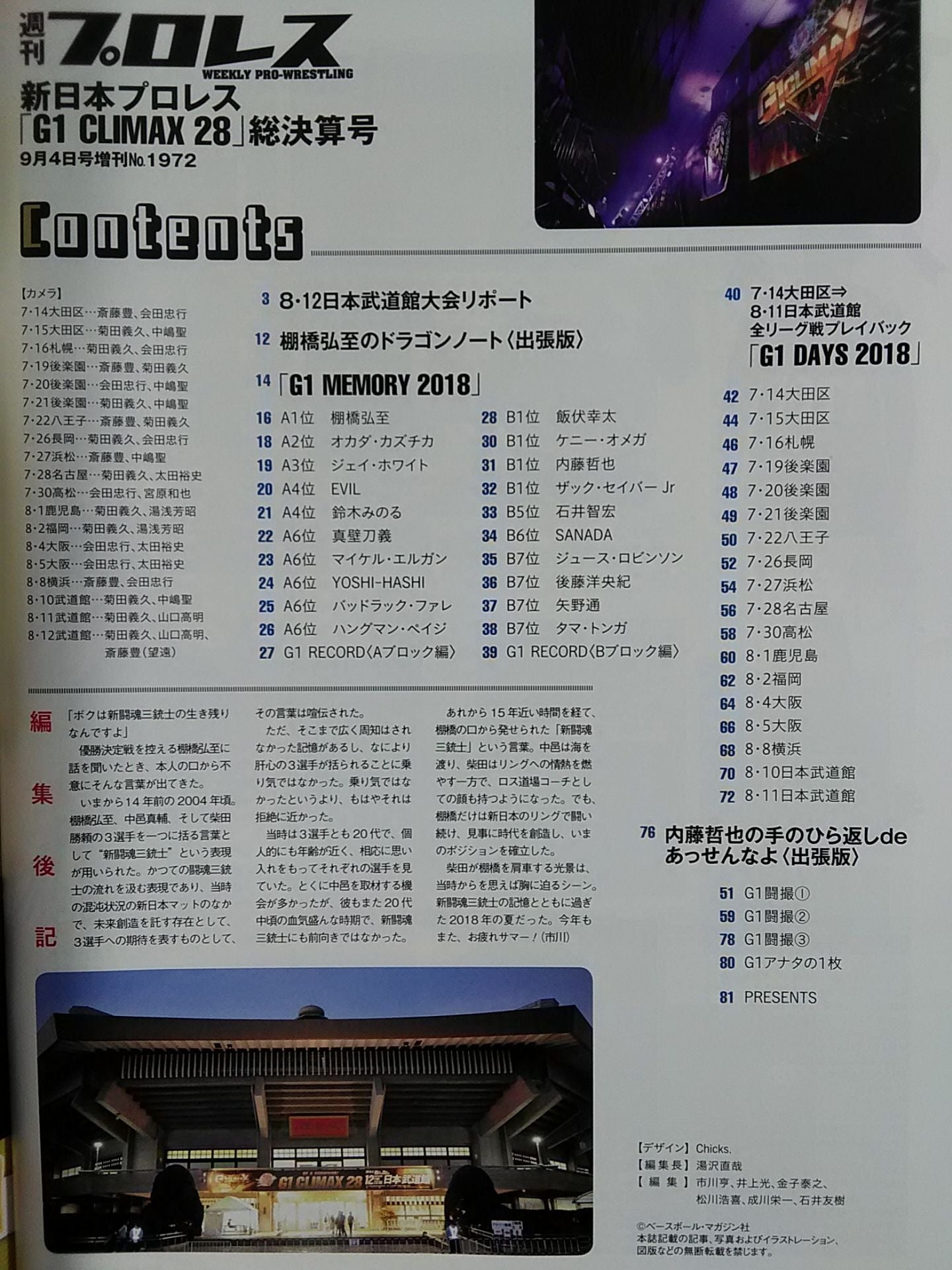 週刊プロレス1972