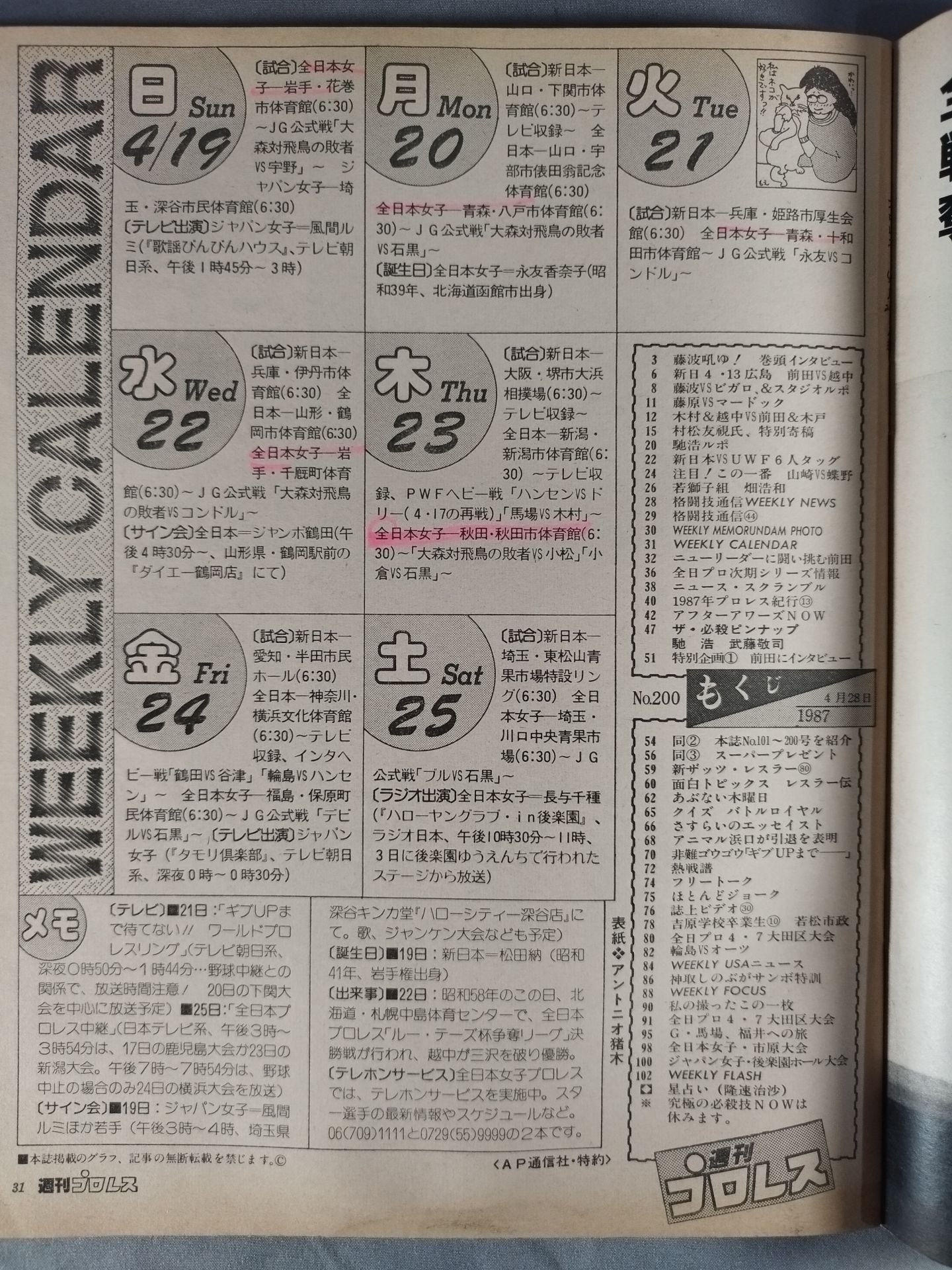 Weekly Pro Wrestling 200