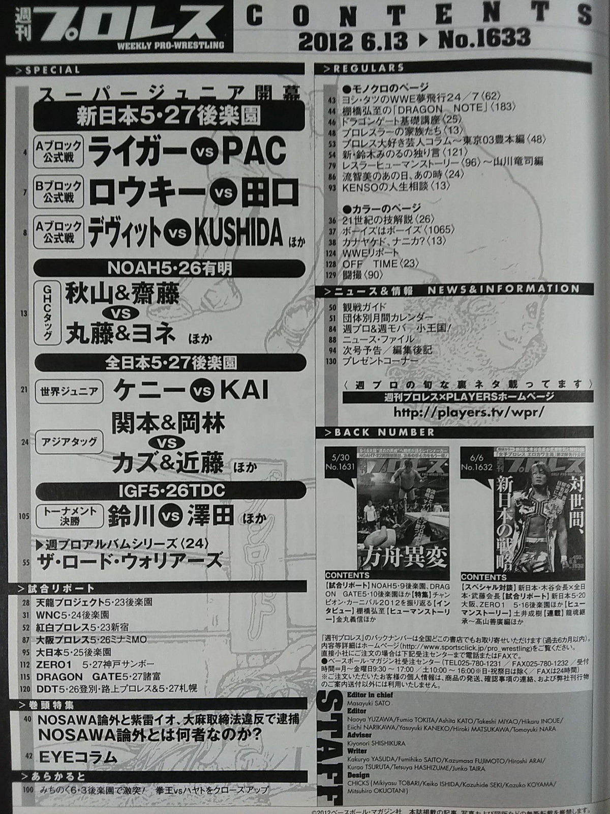 Weekly Pro Wrestling 1633