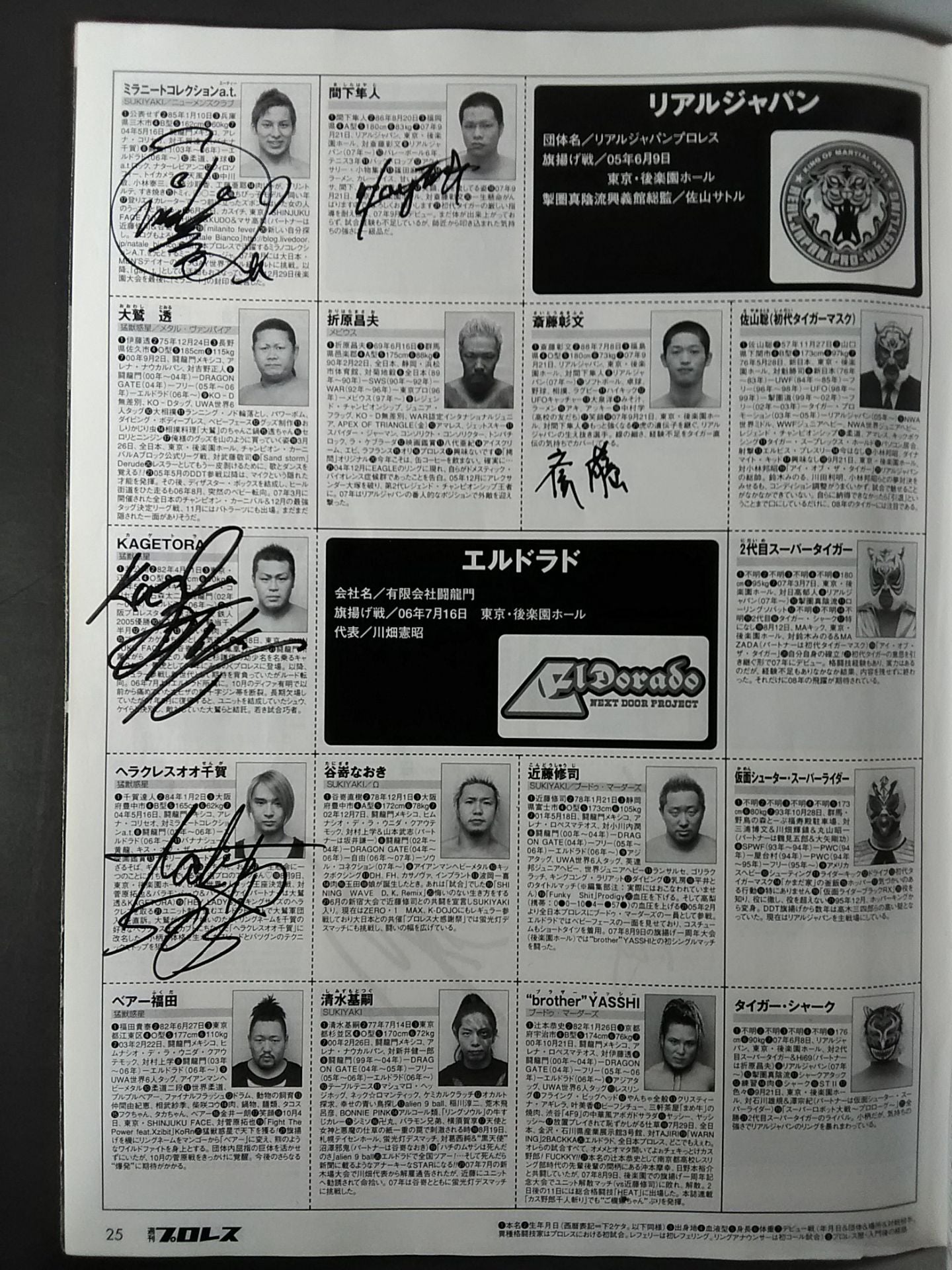 【75名直筆サイン入り】週刊プロレス1401