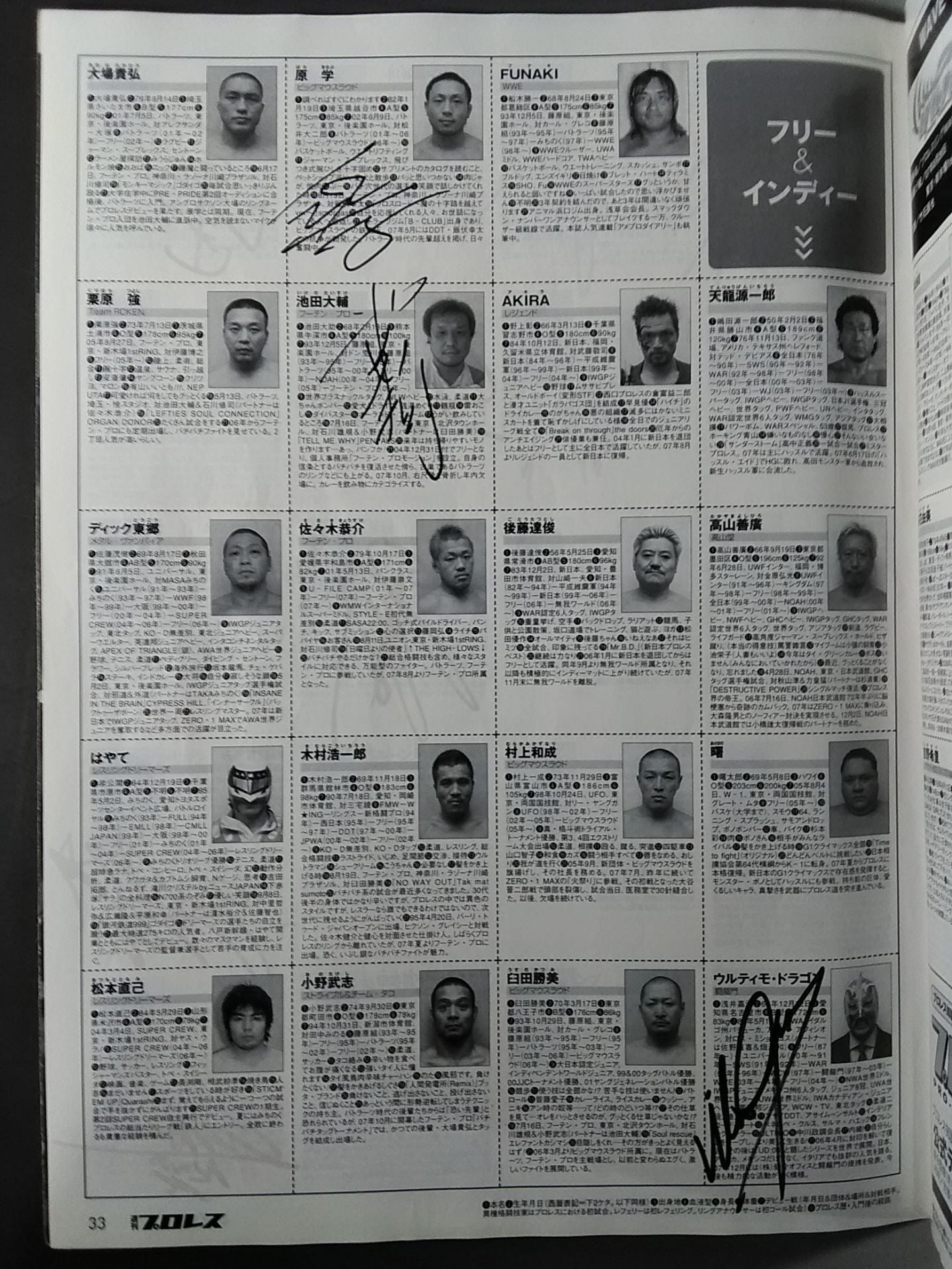 【75名直筆サイン入り】週刊プロレス1401