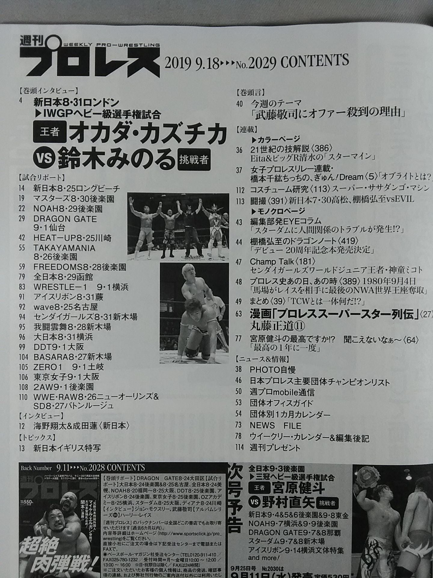 週刊プロレス2029