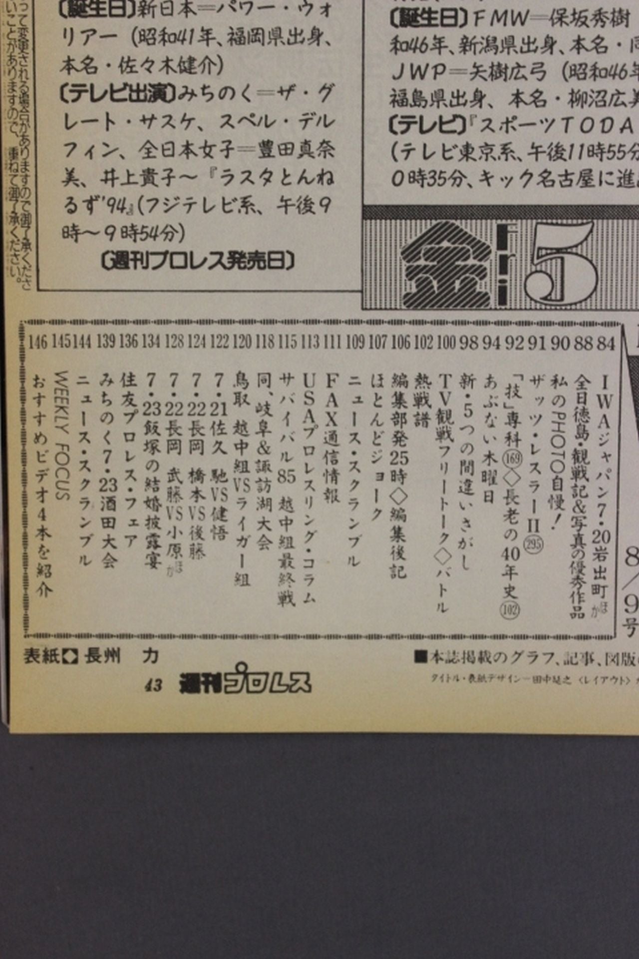 Weekly Pro Wrestling 625