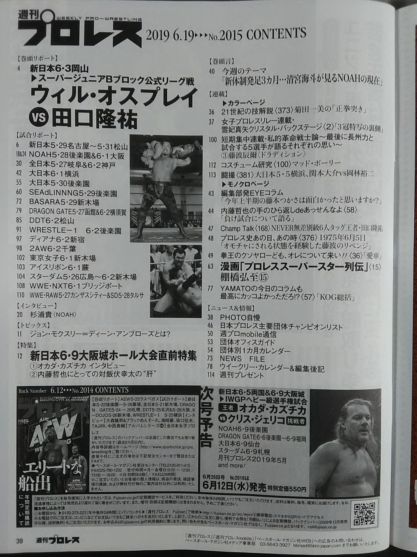 週刊プロレス2015