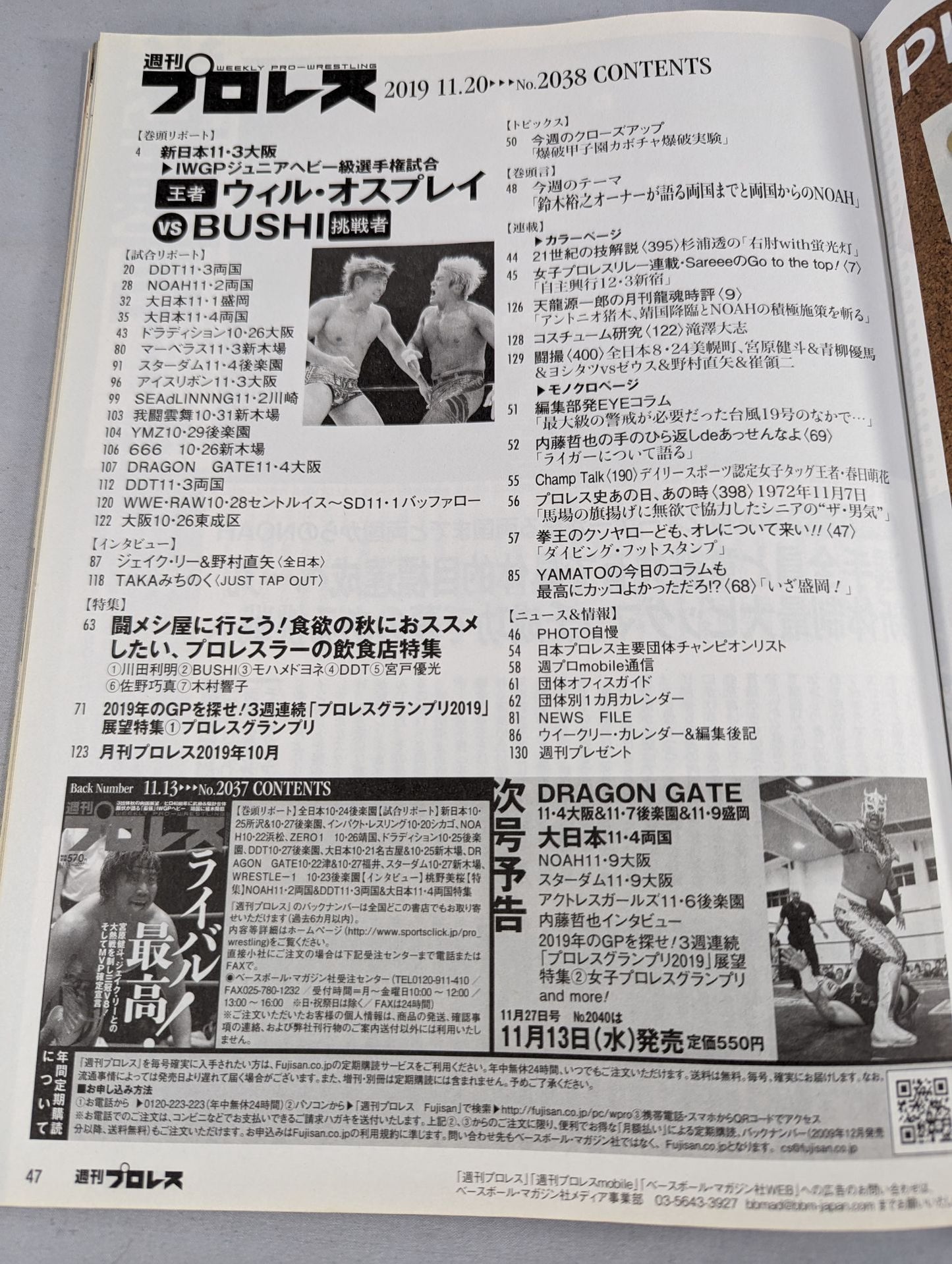 週刊プロレス2038