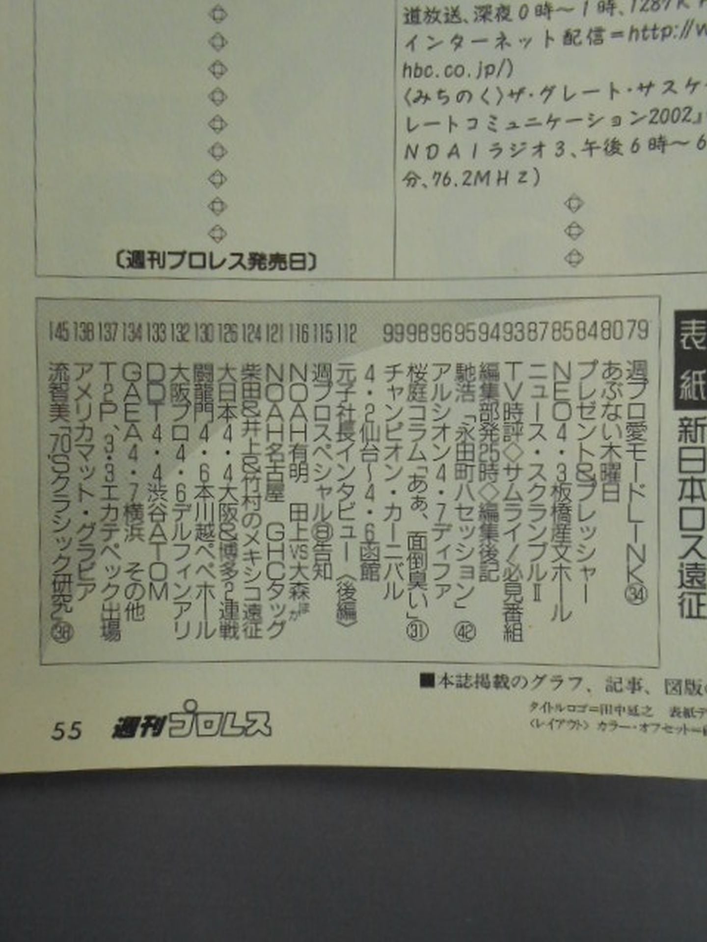 週刊プロレス1085