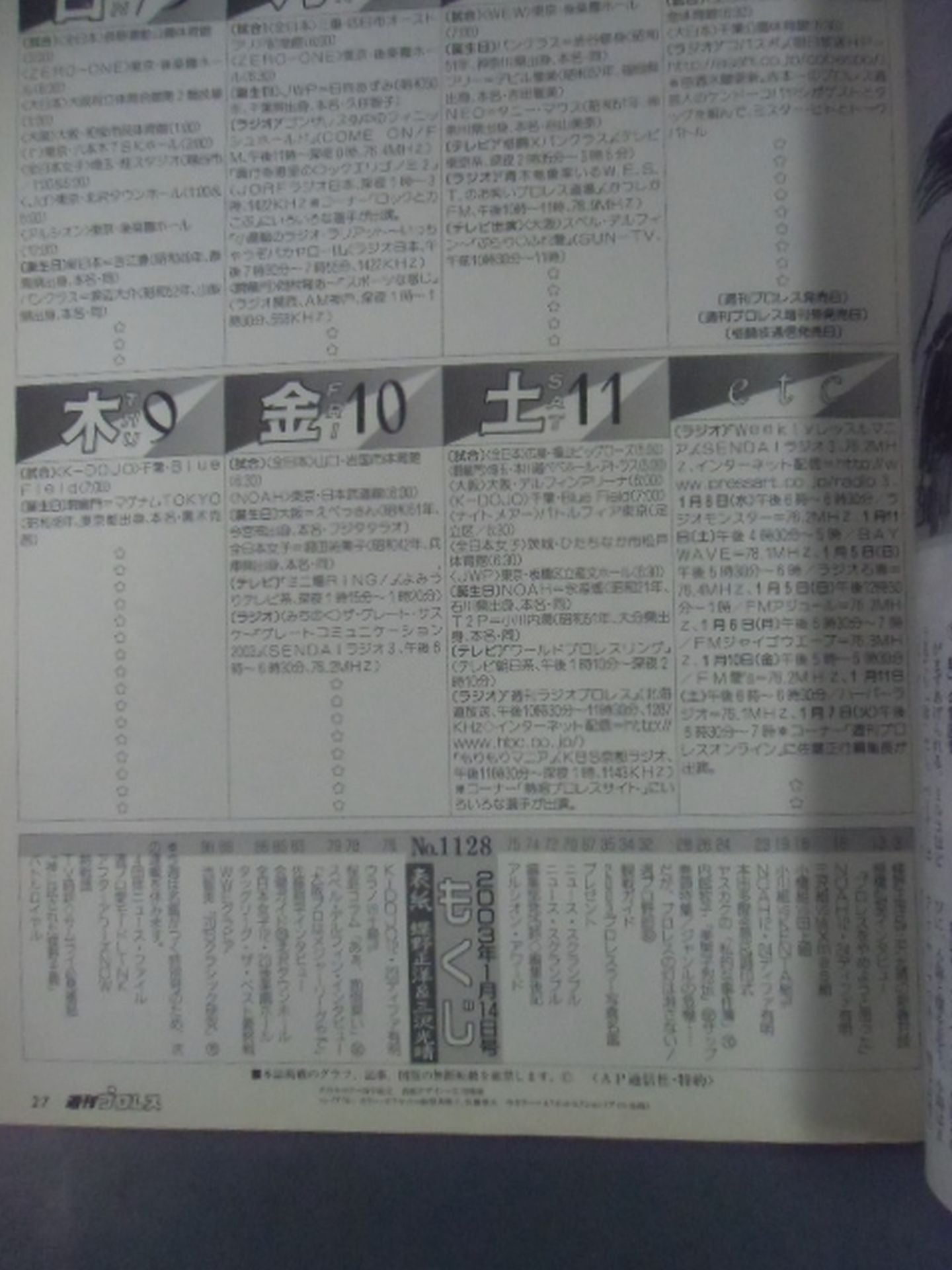 週刊プロレス1128