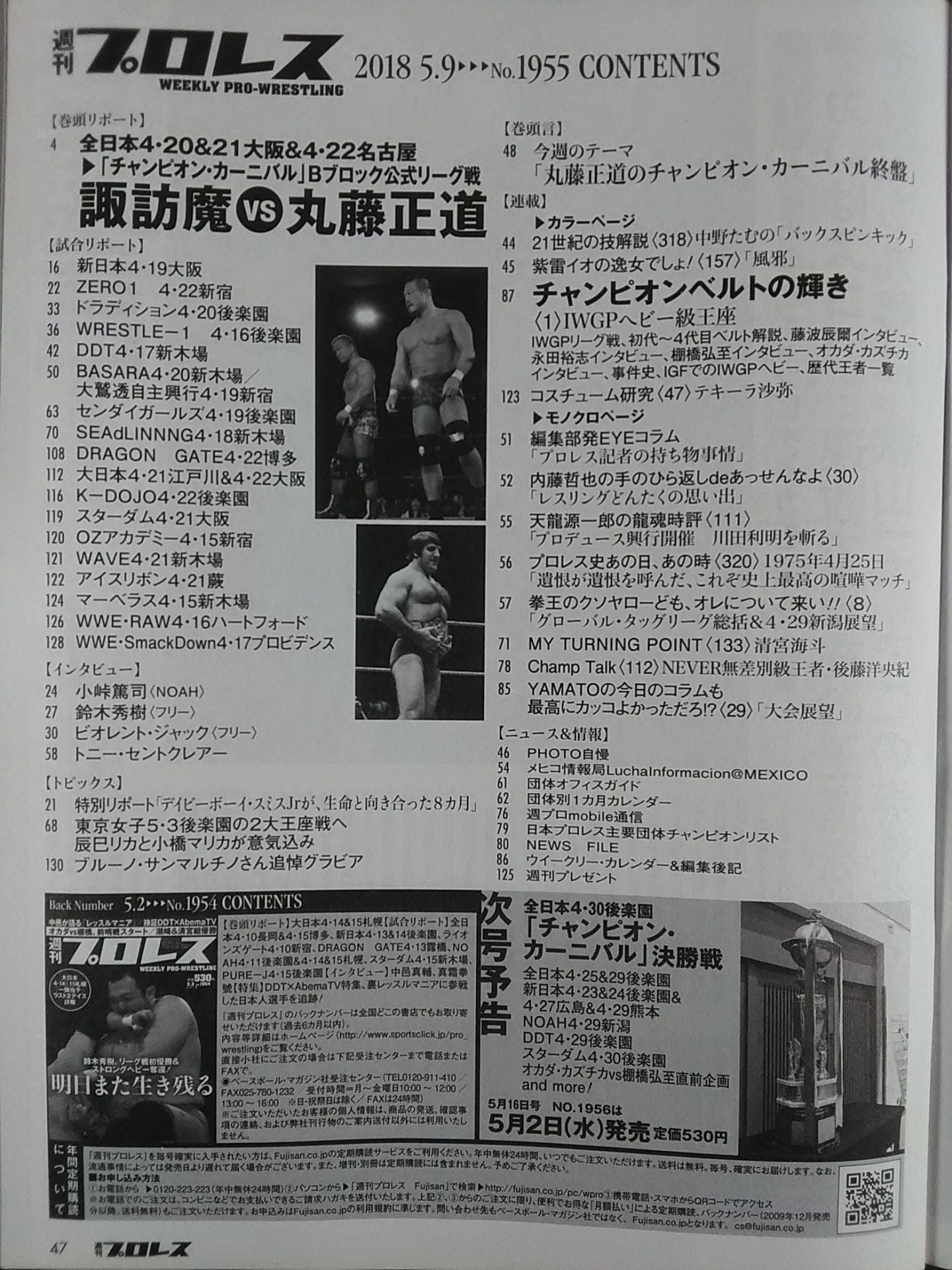 週刊プロレス1955