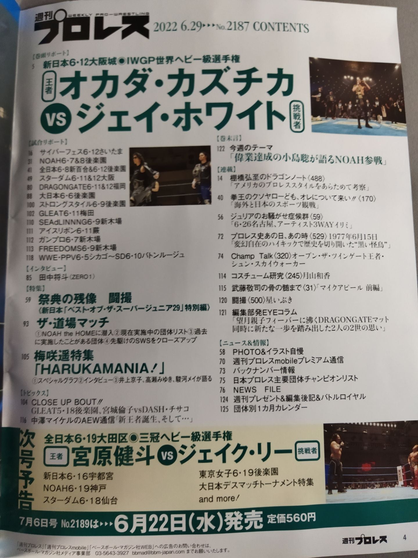 週刊プロレス2187