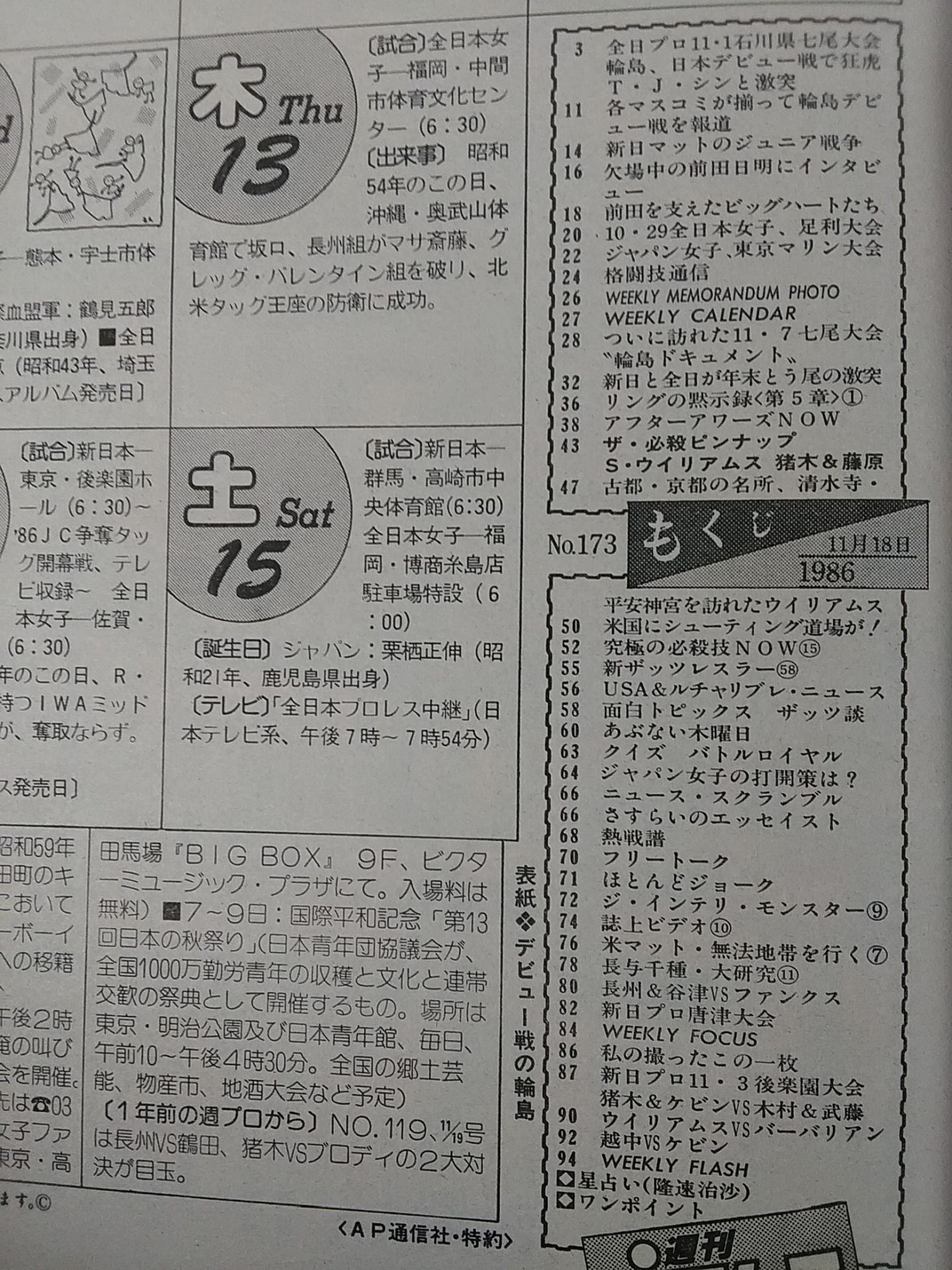 Weekly Pro Wrestling 173