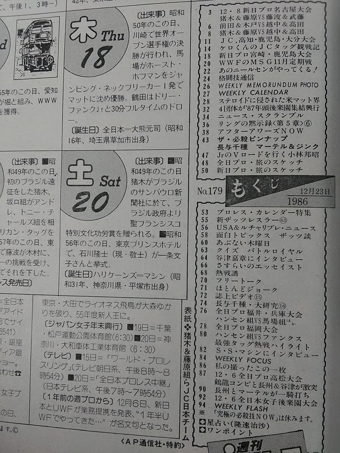 Weekly Pro Wrestling 179