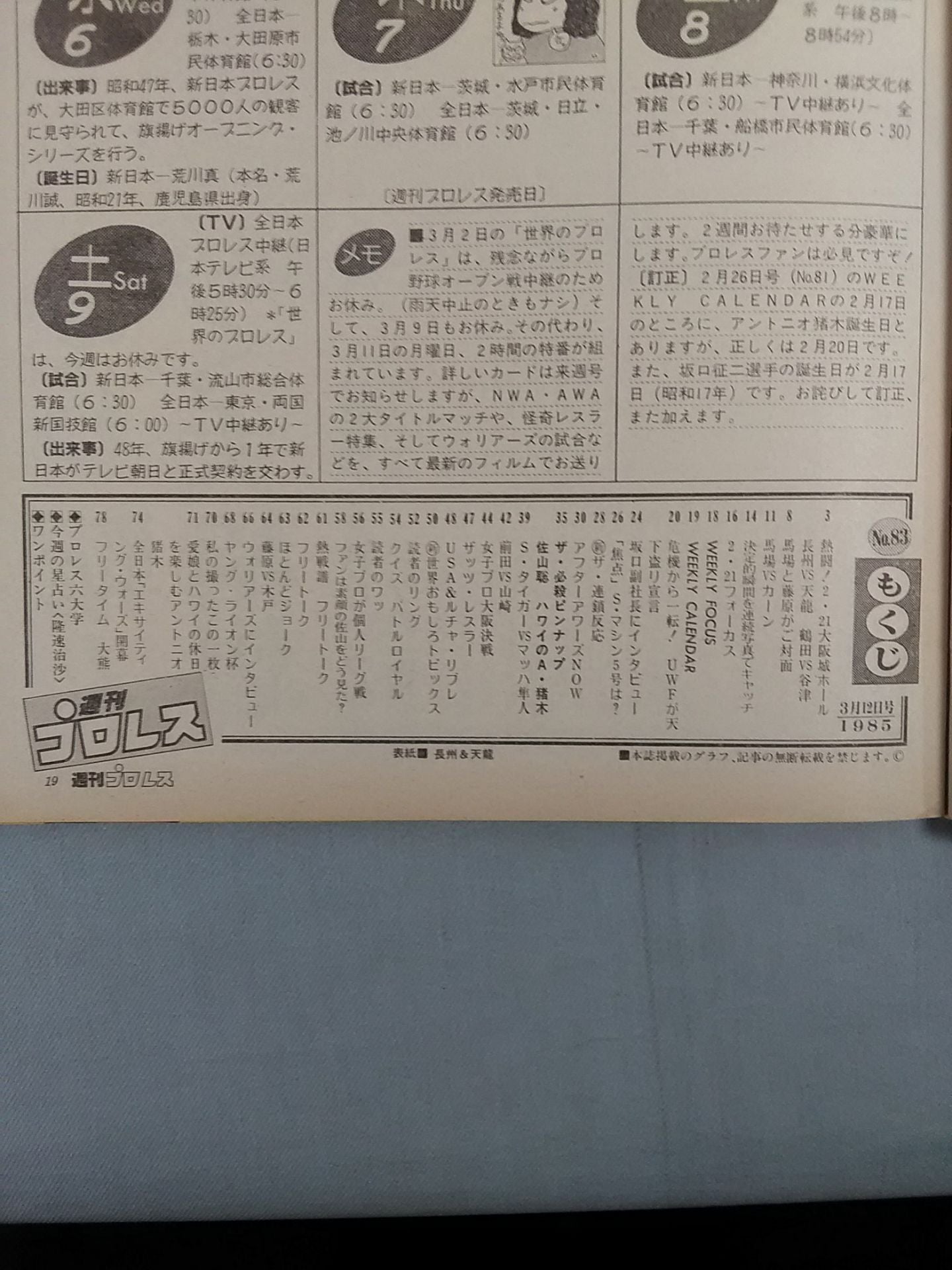 Weekly Pro Wrestling 83