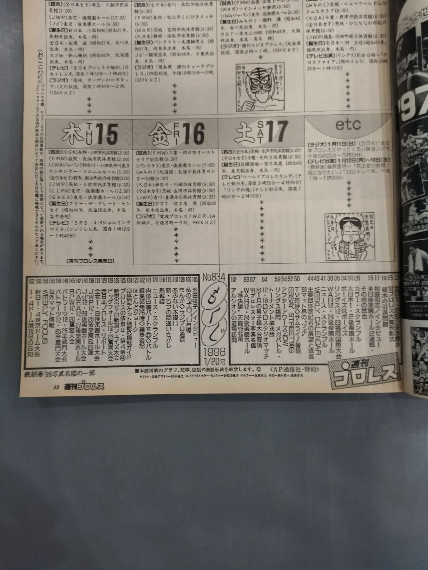 Weekly Pro Wrestling 834