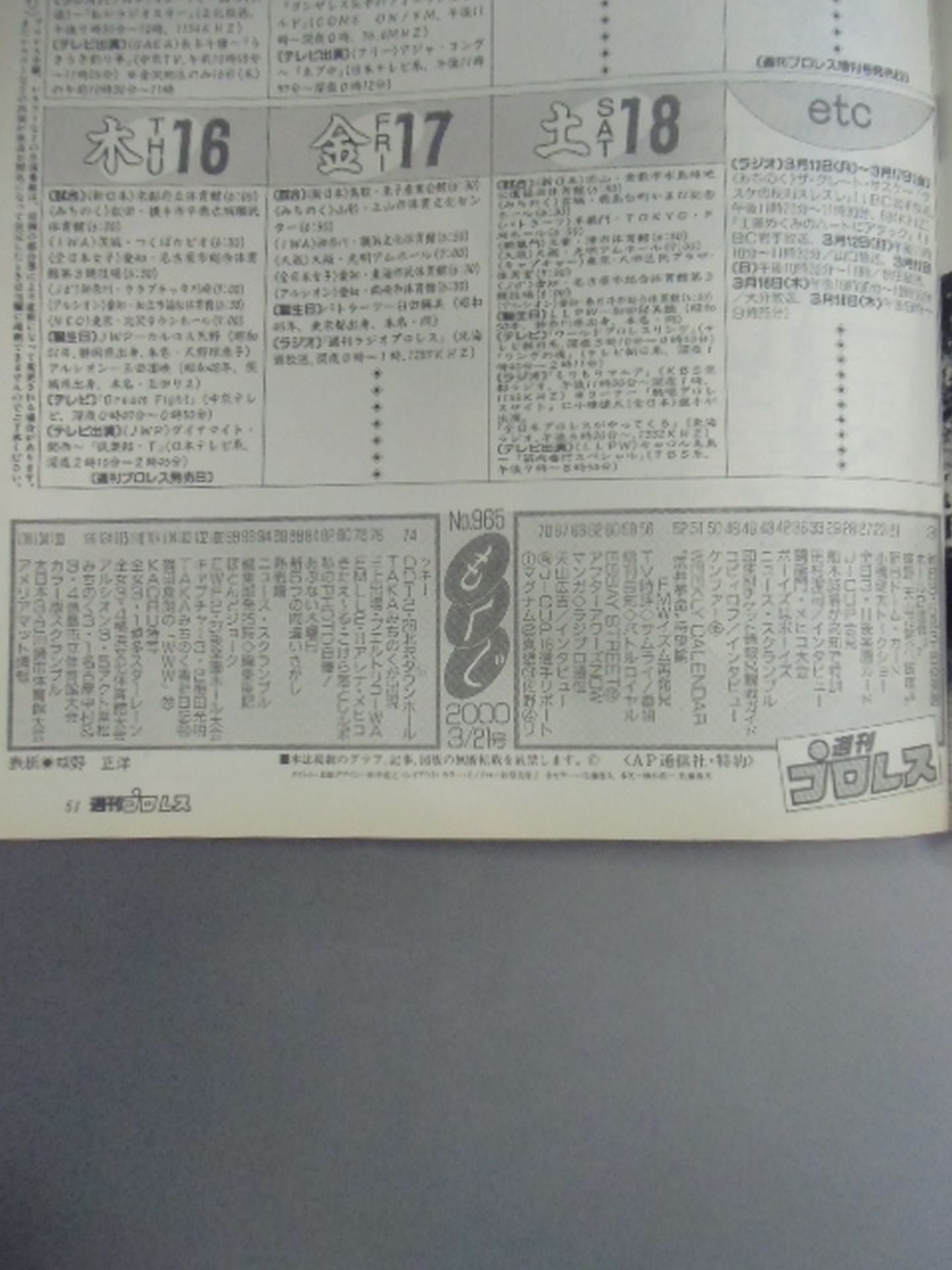 Weekly Pro Wrestling 965