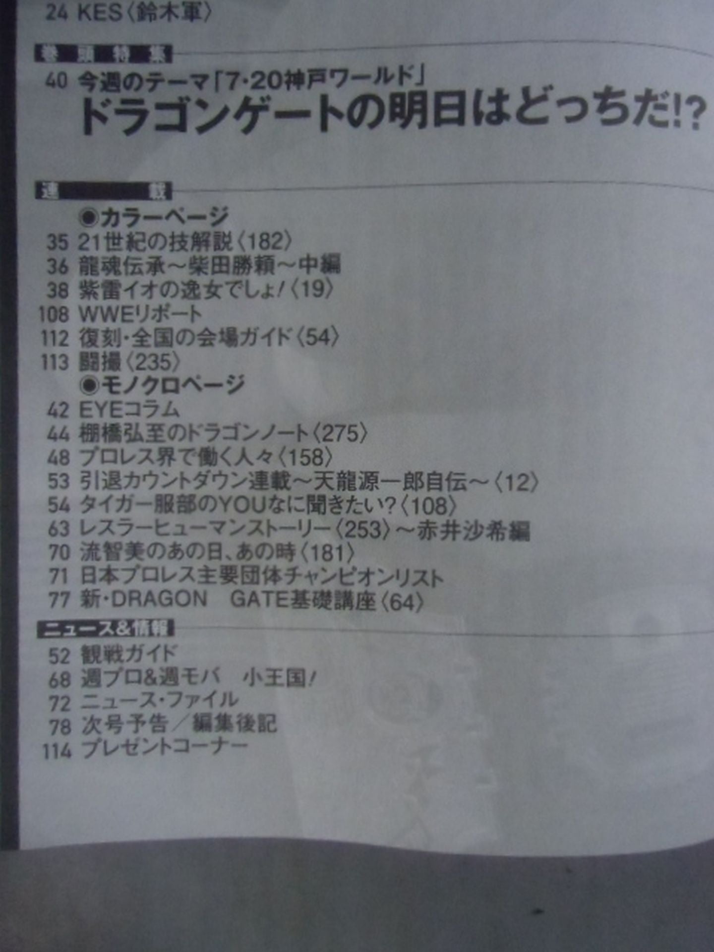 週刊プロレス1801