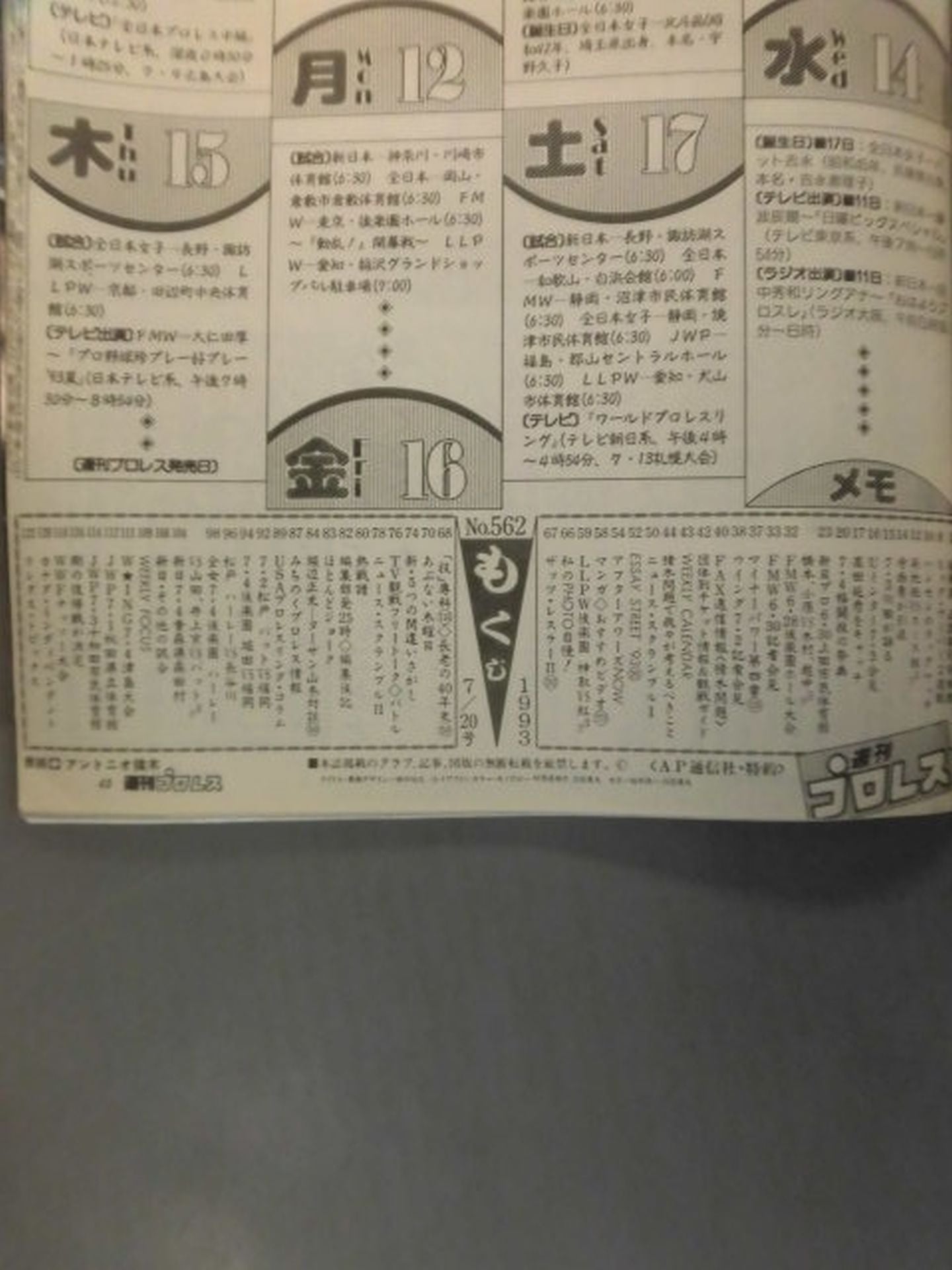 Weekly Pro Wrestling 562