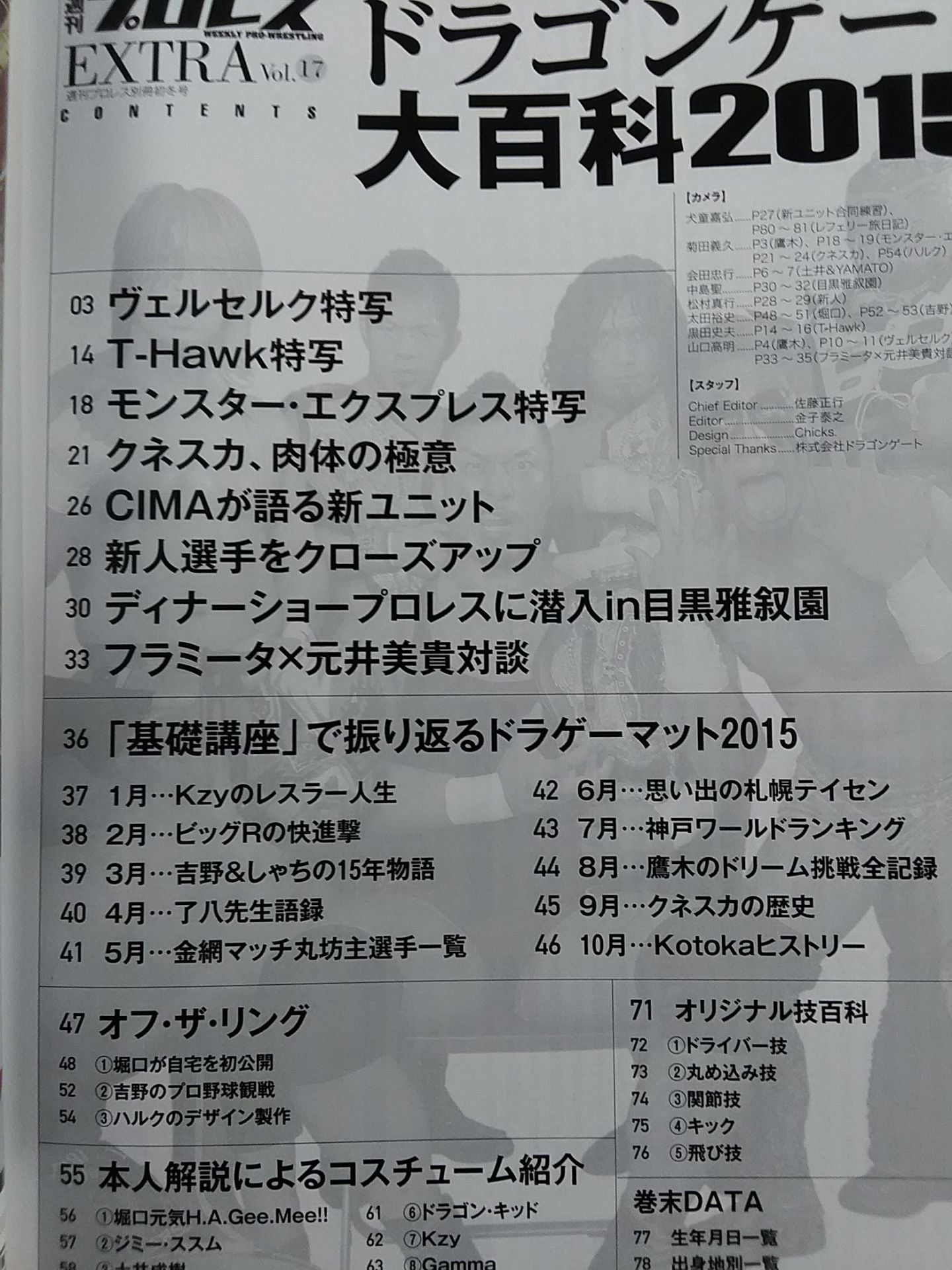 Weekly Pro Wrestling Annex 125 Dragon Gate Encyclopedia 2015
