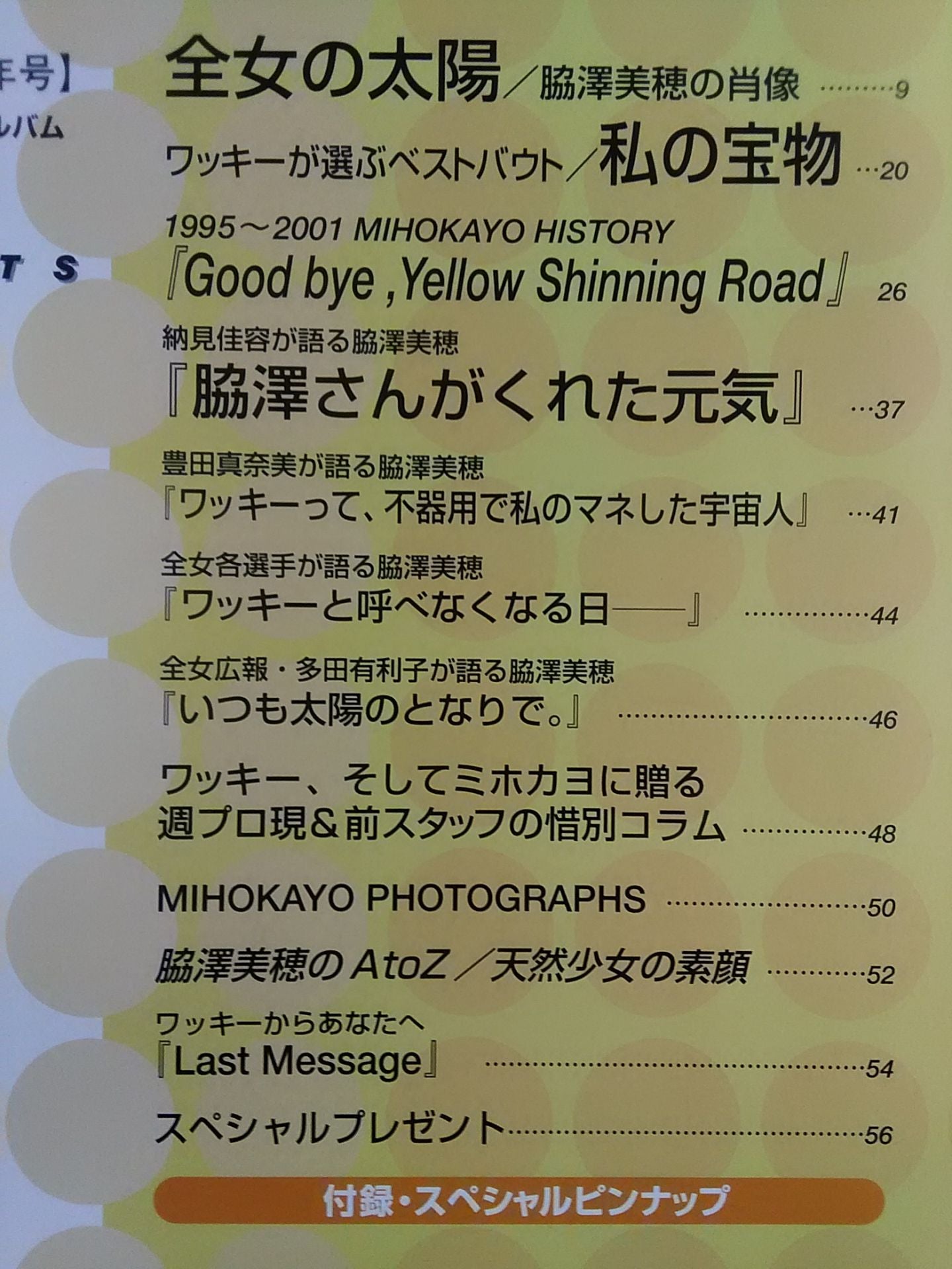 週刊プロレス別冊33 「黄色いあしあと 脇澤美穂の全記録」