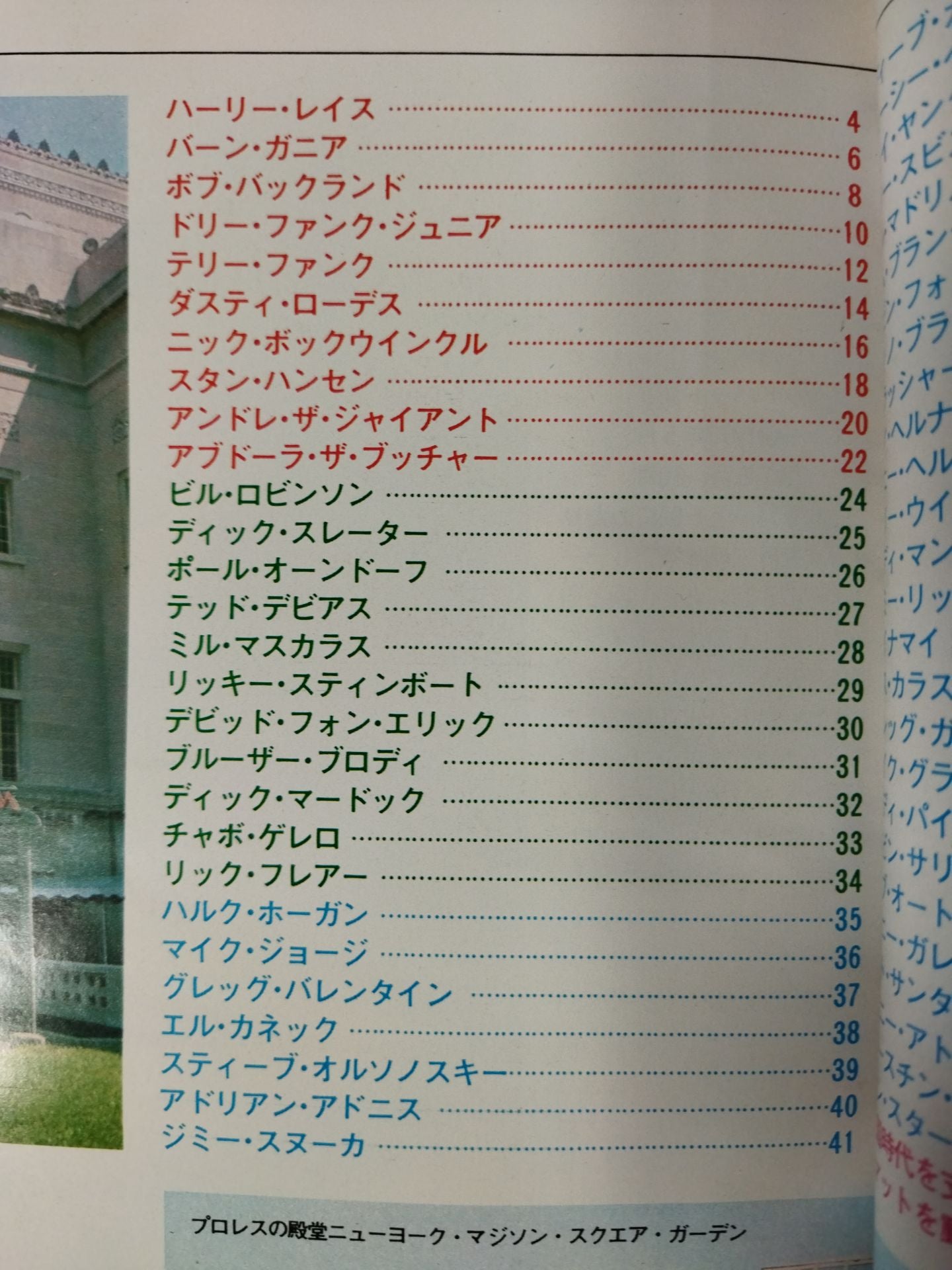 週刊プロレス別冊2 THE DIRECTORY of TOP WRESTLER 81