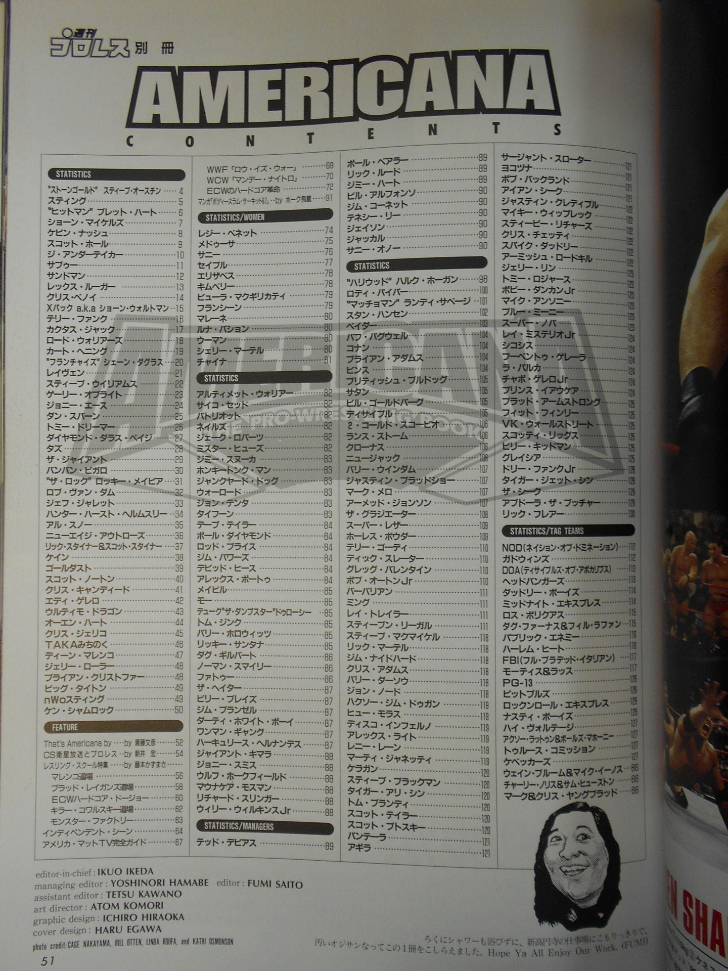 Appendix 9 of Weekly Pro Wrestling "Americana the Pro Wrestling Book"