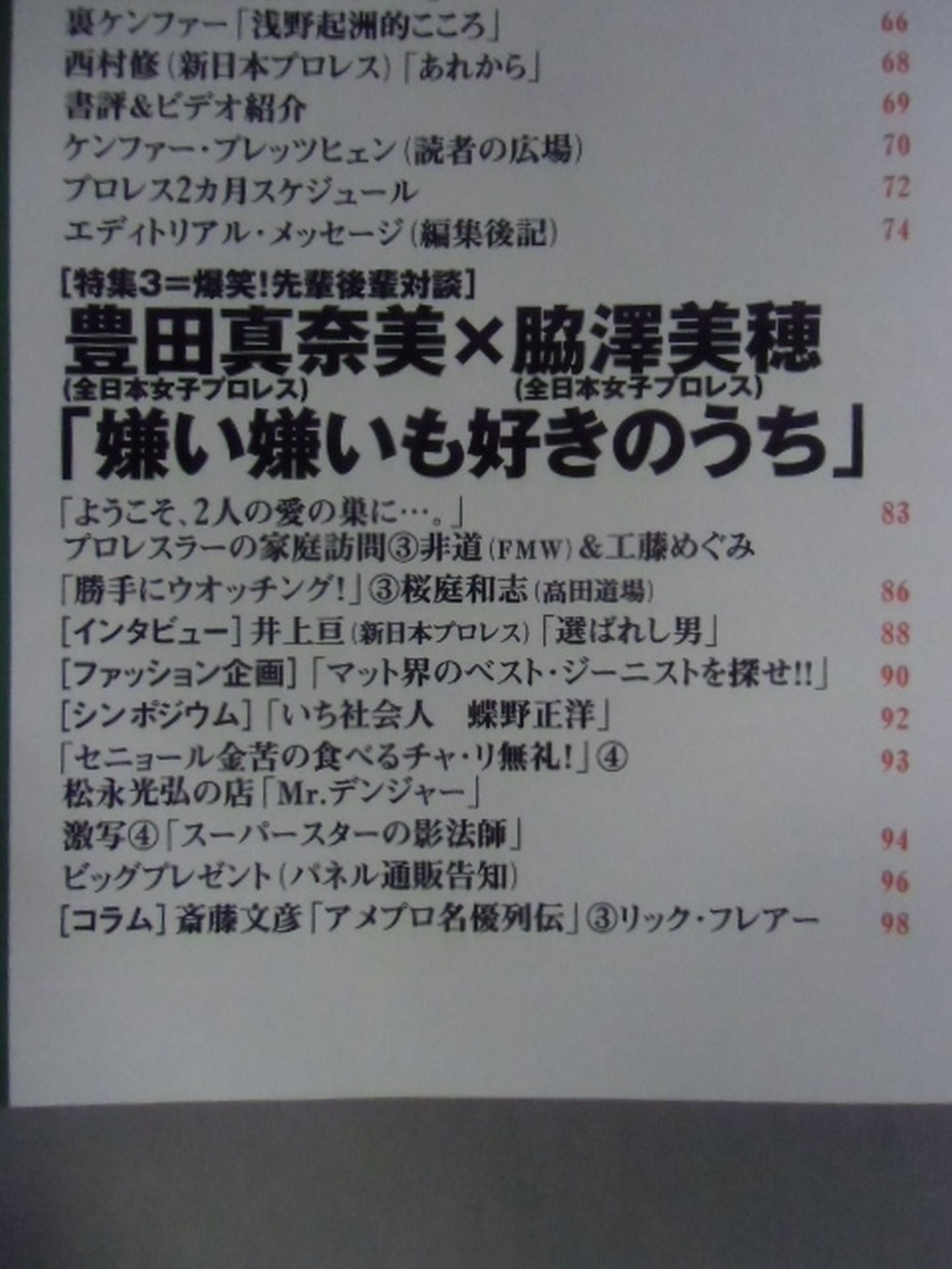 週刊プロレス別冊15 「ケンファーkampfer Vol.4」