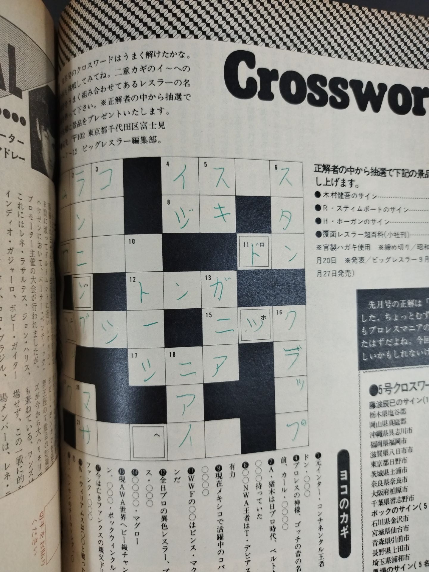 月刊ビッグレスラー 1982年7月号