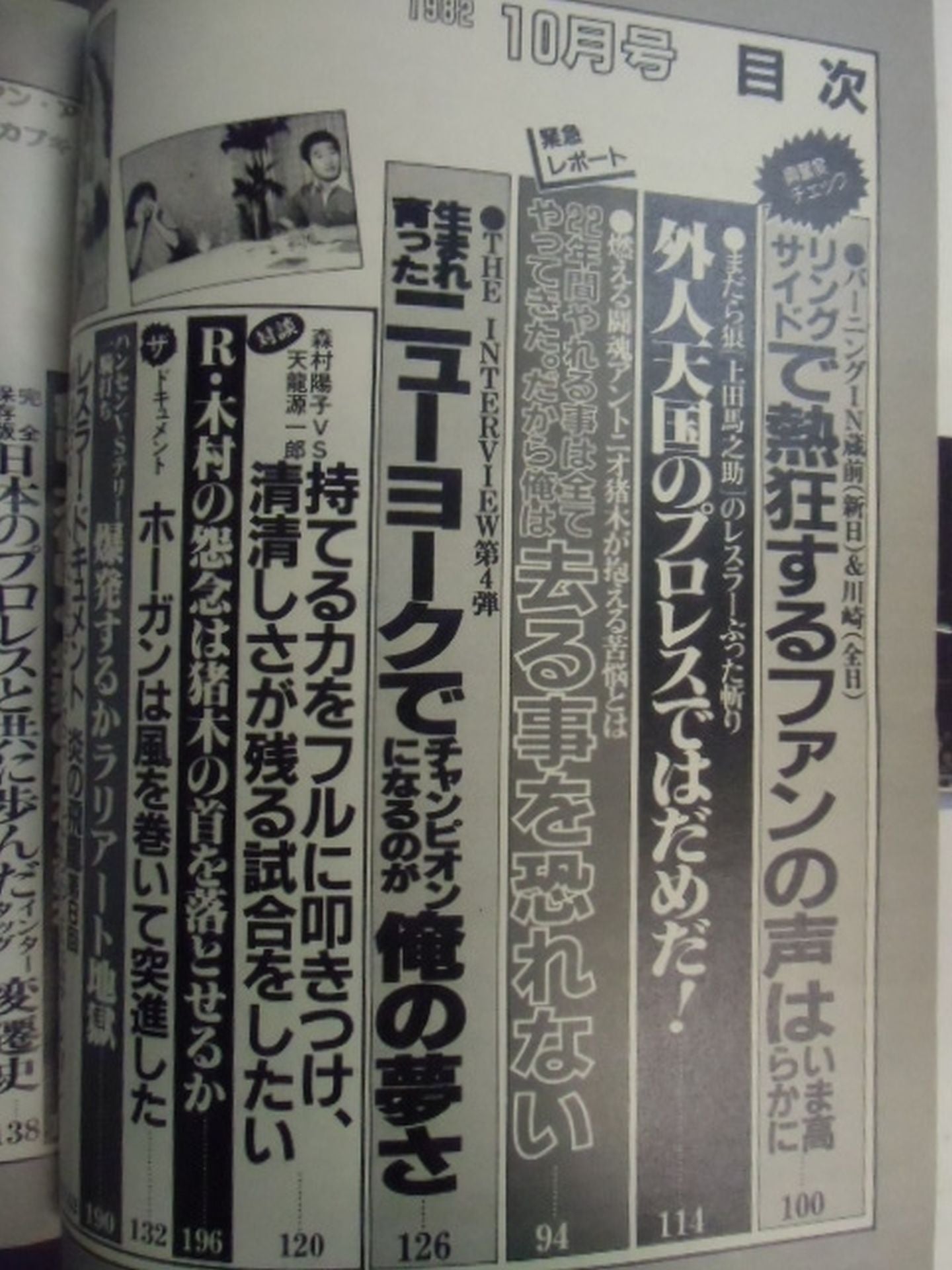 月刊ビッグレスラー 1982年10月号