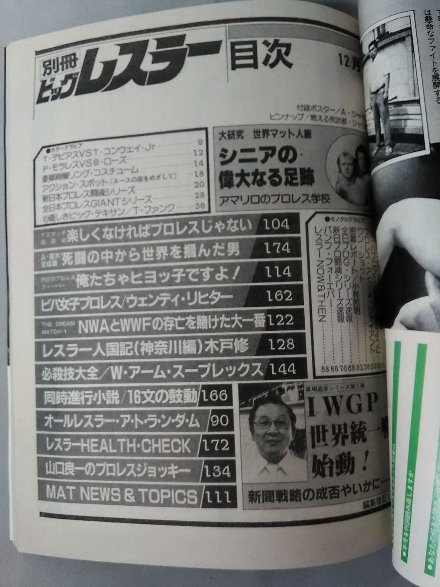 月刊ビッグレスラー 1982年12月号別冊