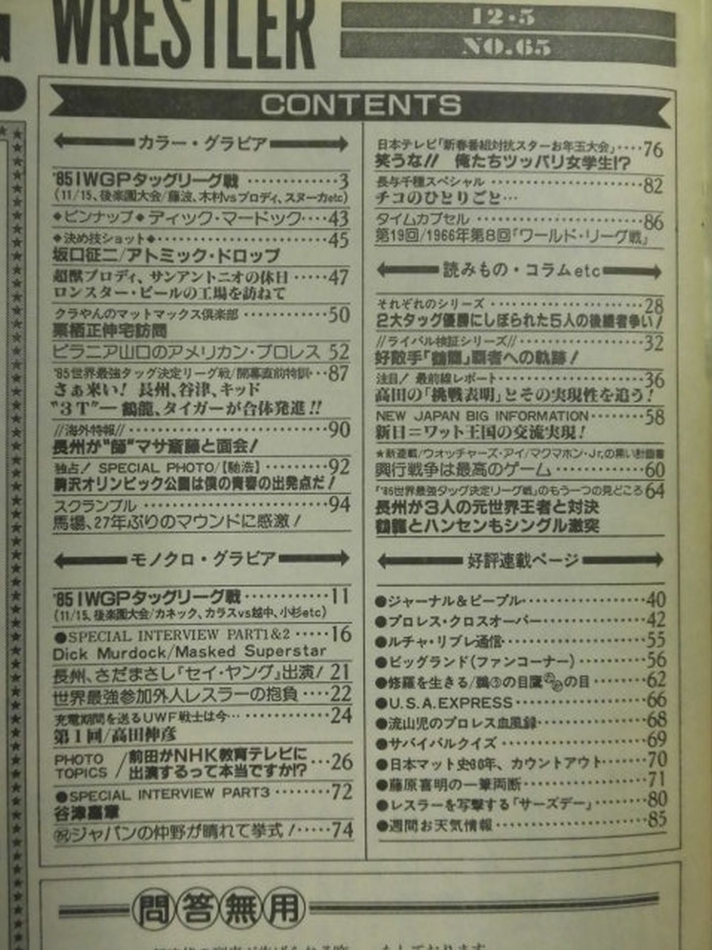 週刊ビッグレスラー65