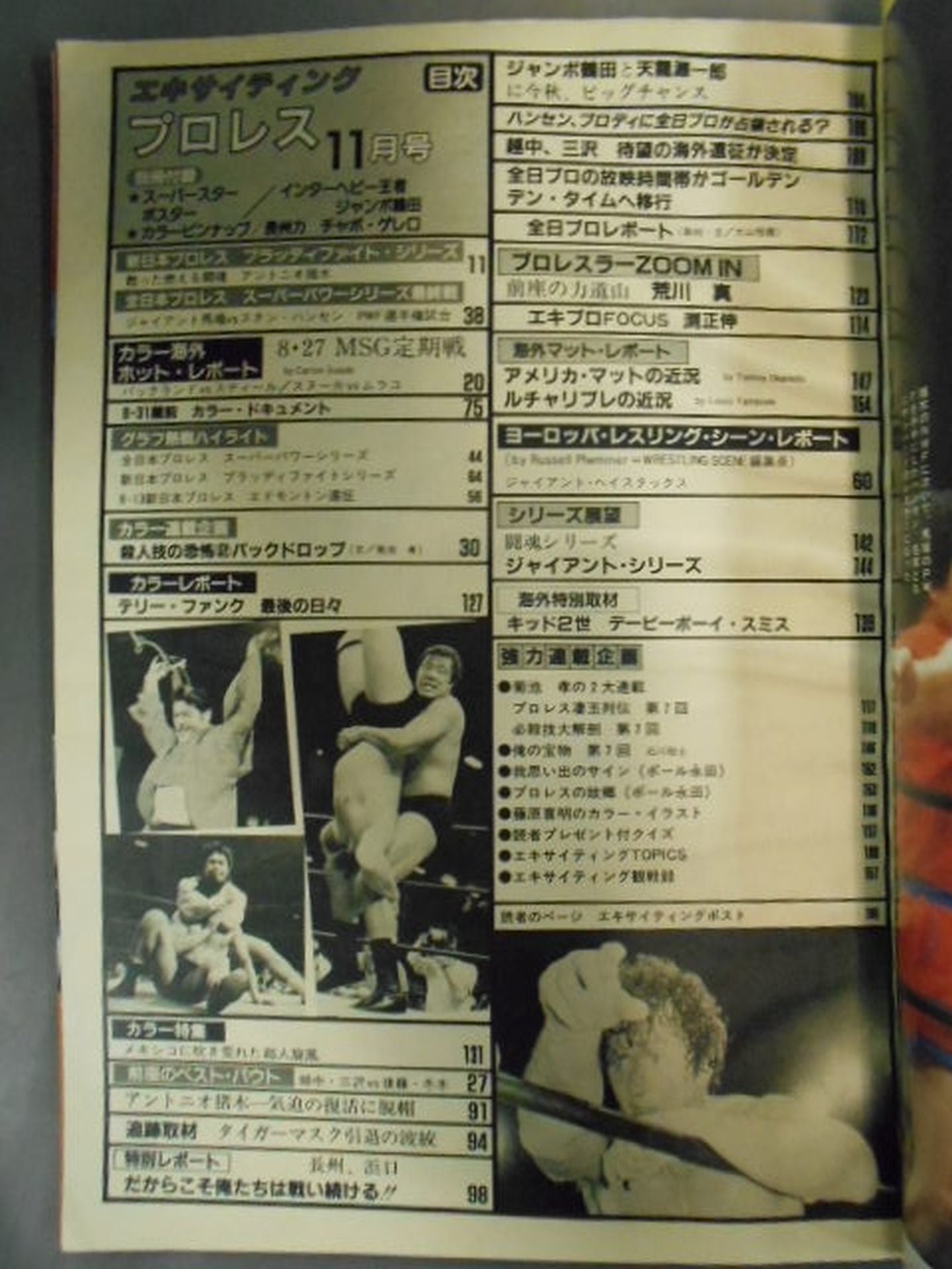 エキサイティングプロレス デラックス版 1983年11月号