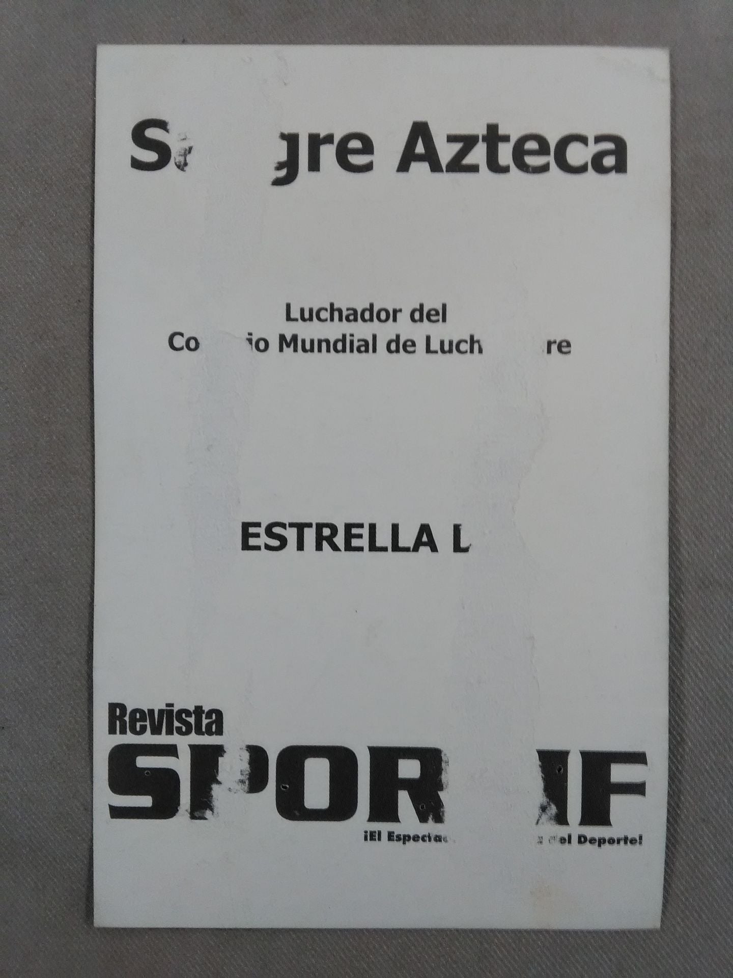 サングレ・アステカ 直筆サイン入りブロマイド①