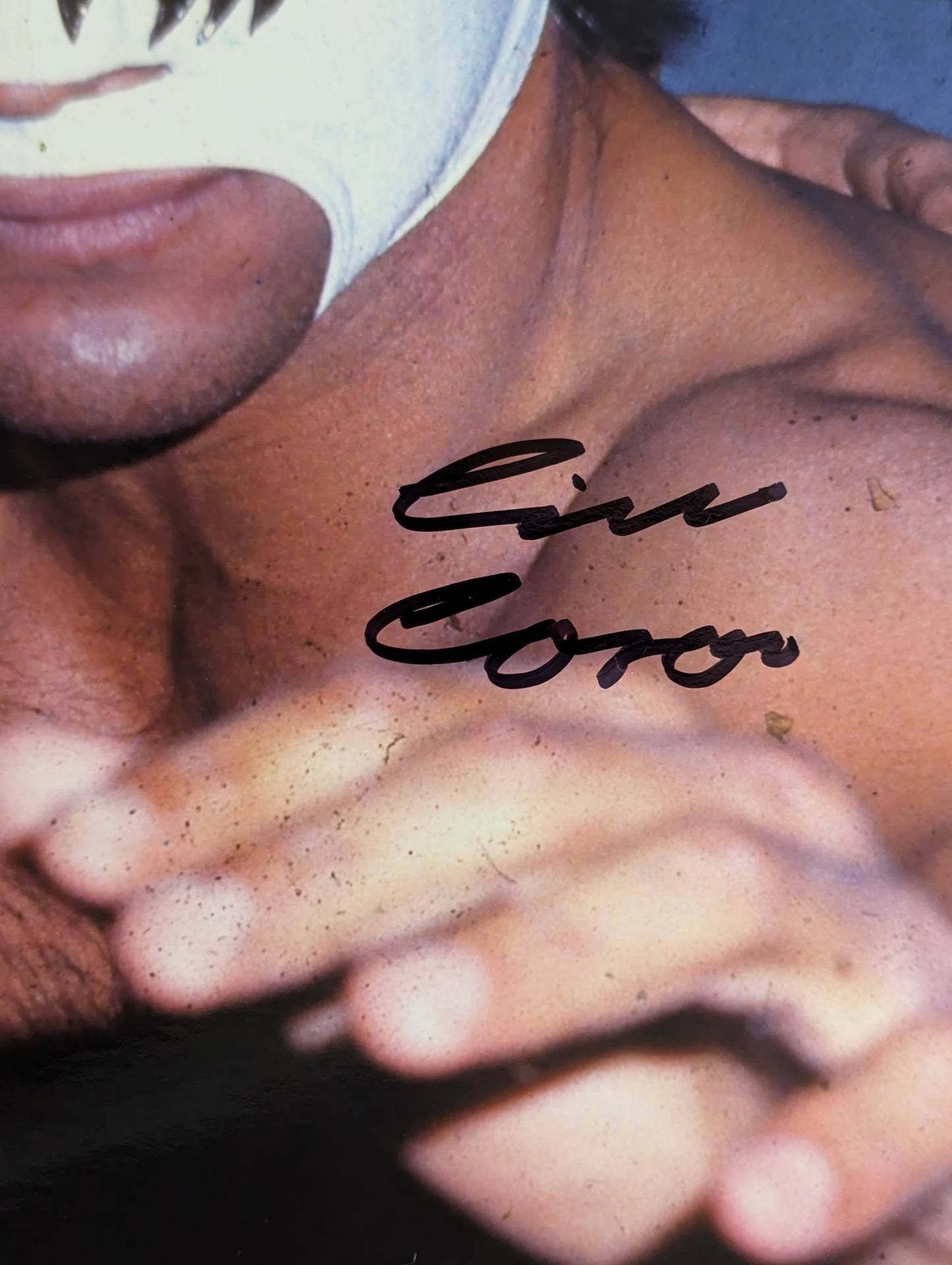 Cien Caras hand signed autograph LargeFormat photo (A-1)