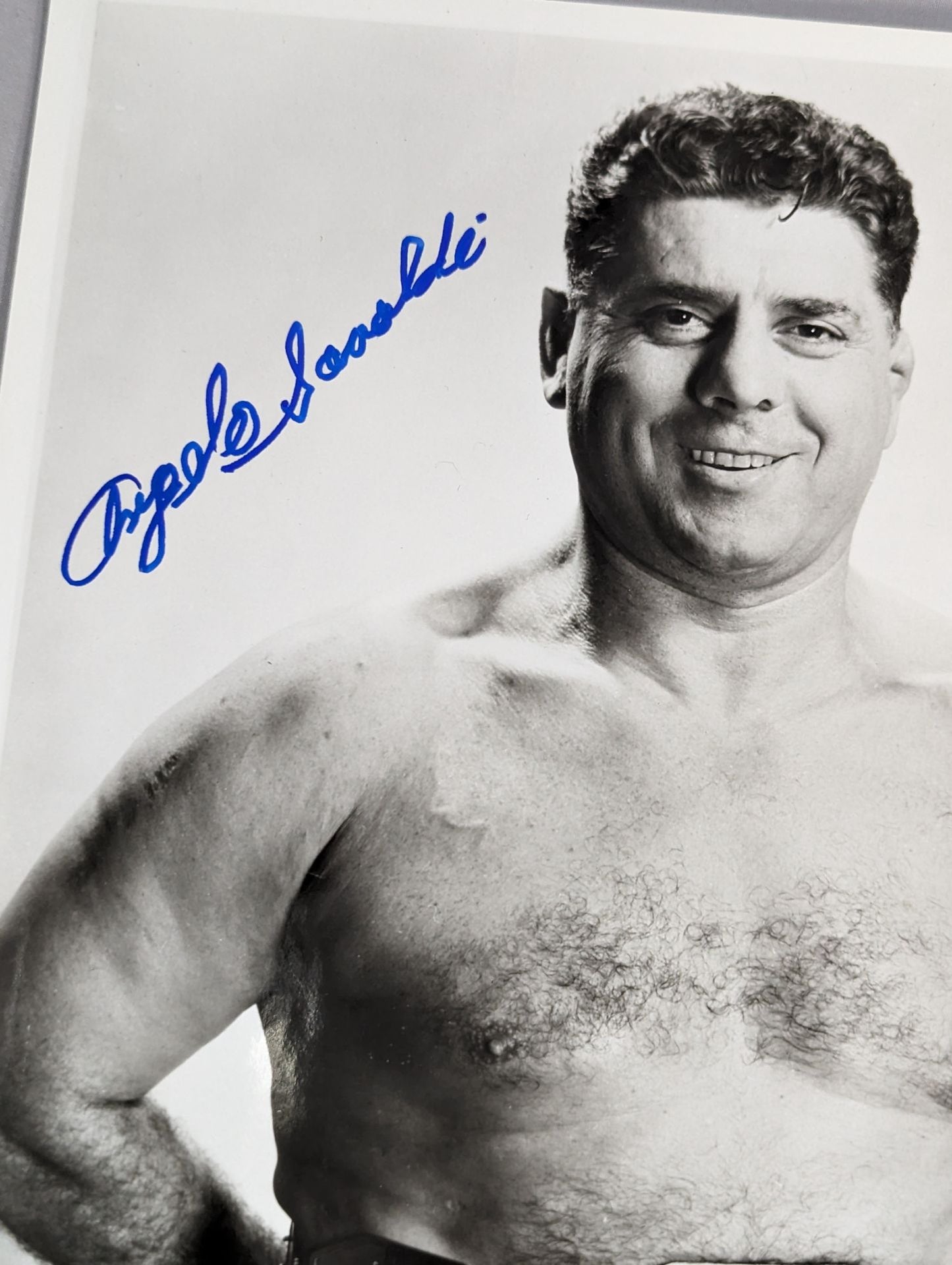 アンジェロ・サボルディ 直筆サイン入り 白黒ポートレート