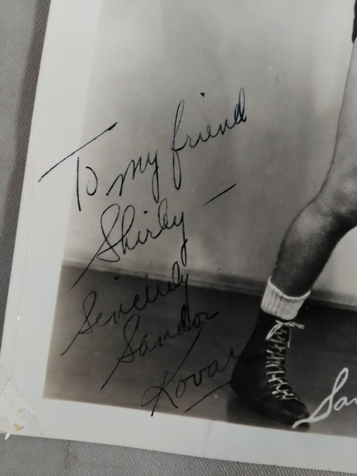 Thunder Kovacs hand signed autograph Black and White Pro-Photo (1)