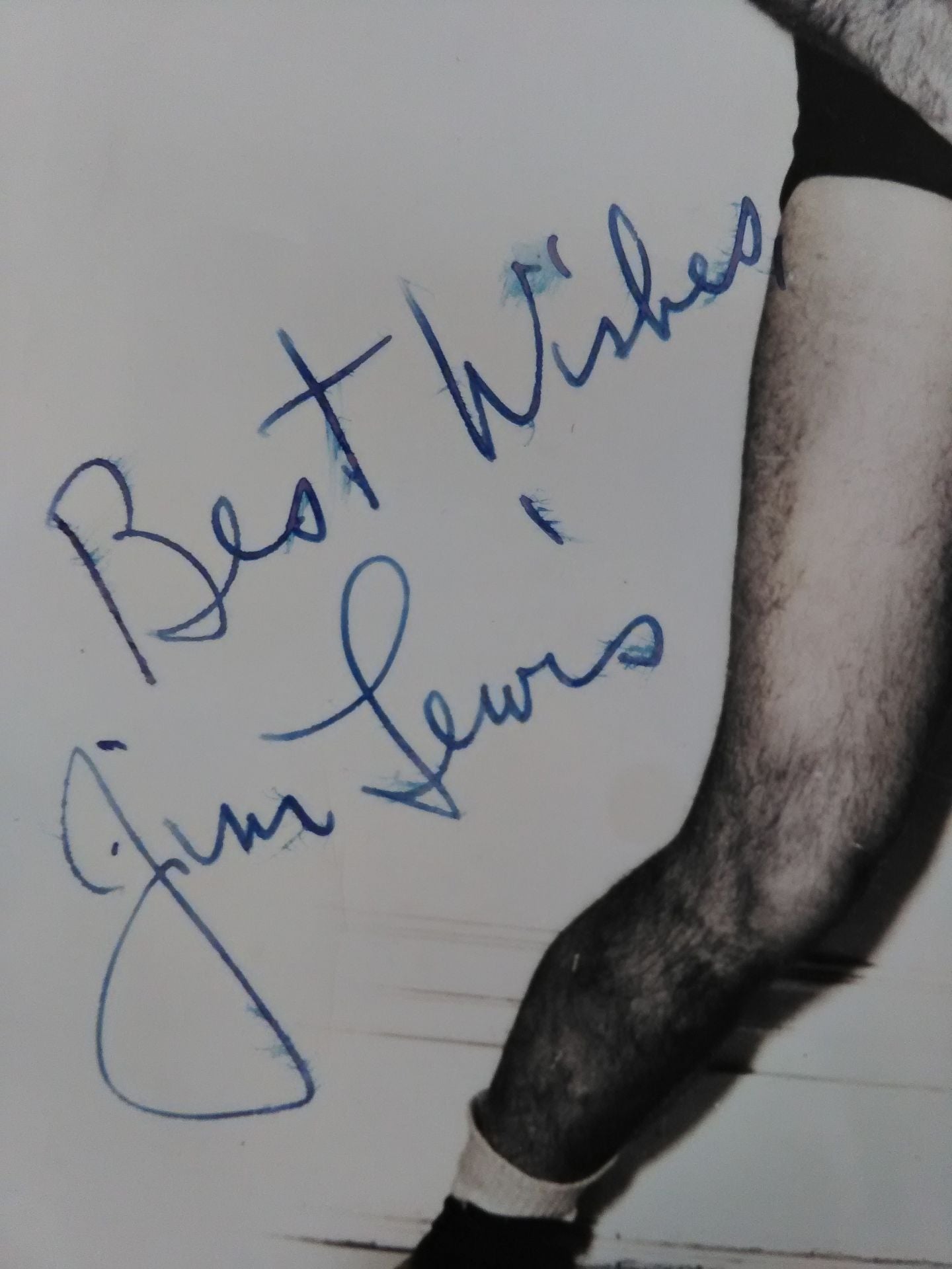 ジム・ルイス 直筆サイン入り白黒ポートレート①