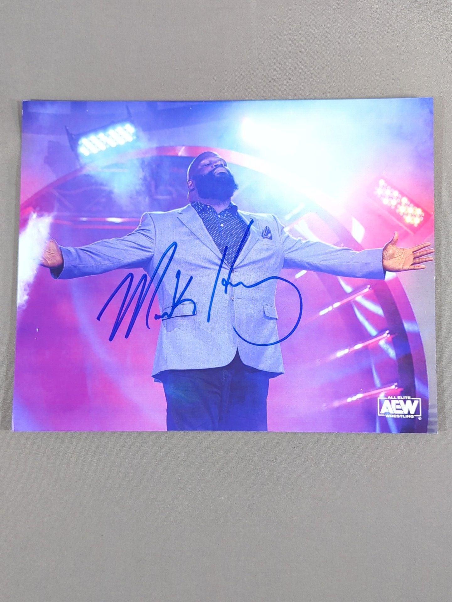 ★AEW★ Mark Henry hand signed autograph Pro-Photo (A-1)
